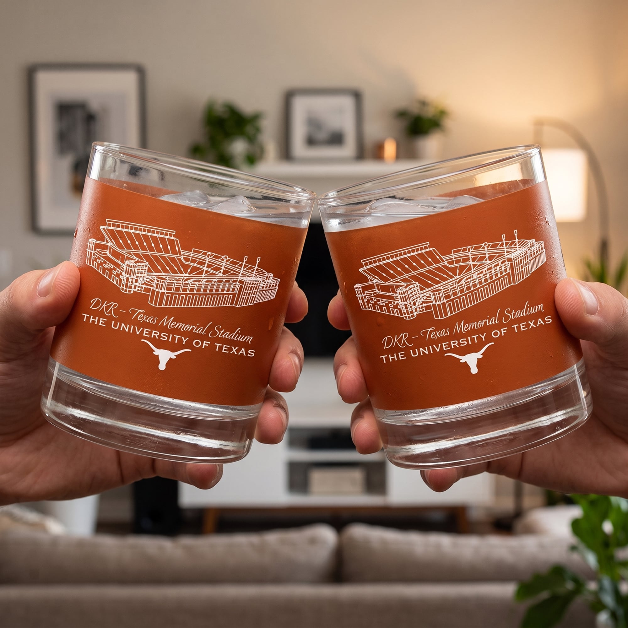 Indigo Falls  Texas Longhorns Core Stadium Rocks Glass 2-Pack
