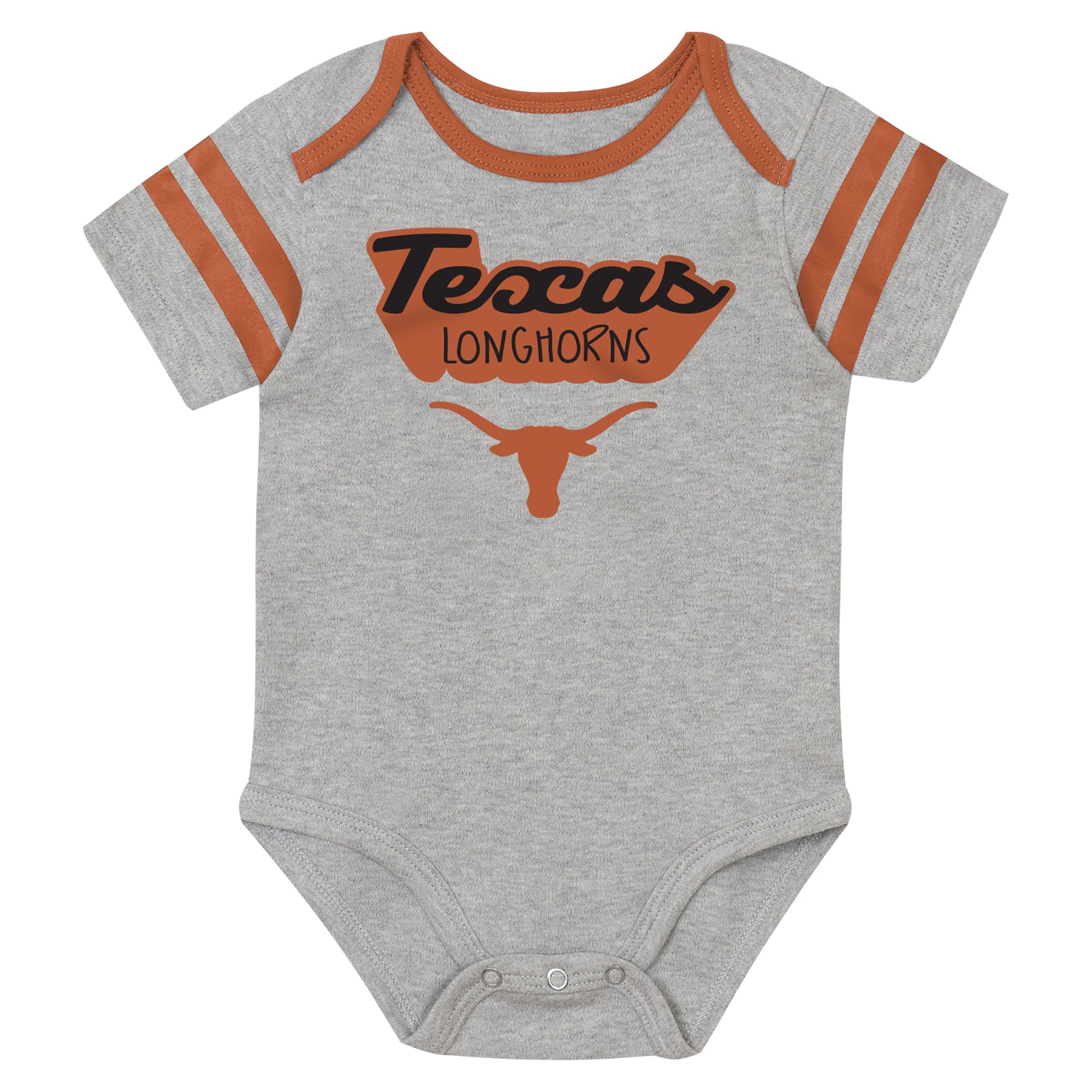 Infant Outerstuff Texas Orange/Black/Gray Longhorns Star Player Three-Piece Bodysuit Set