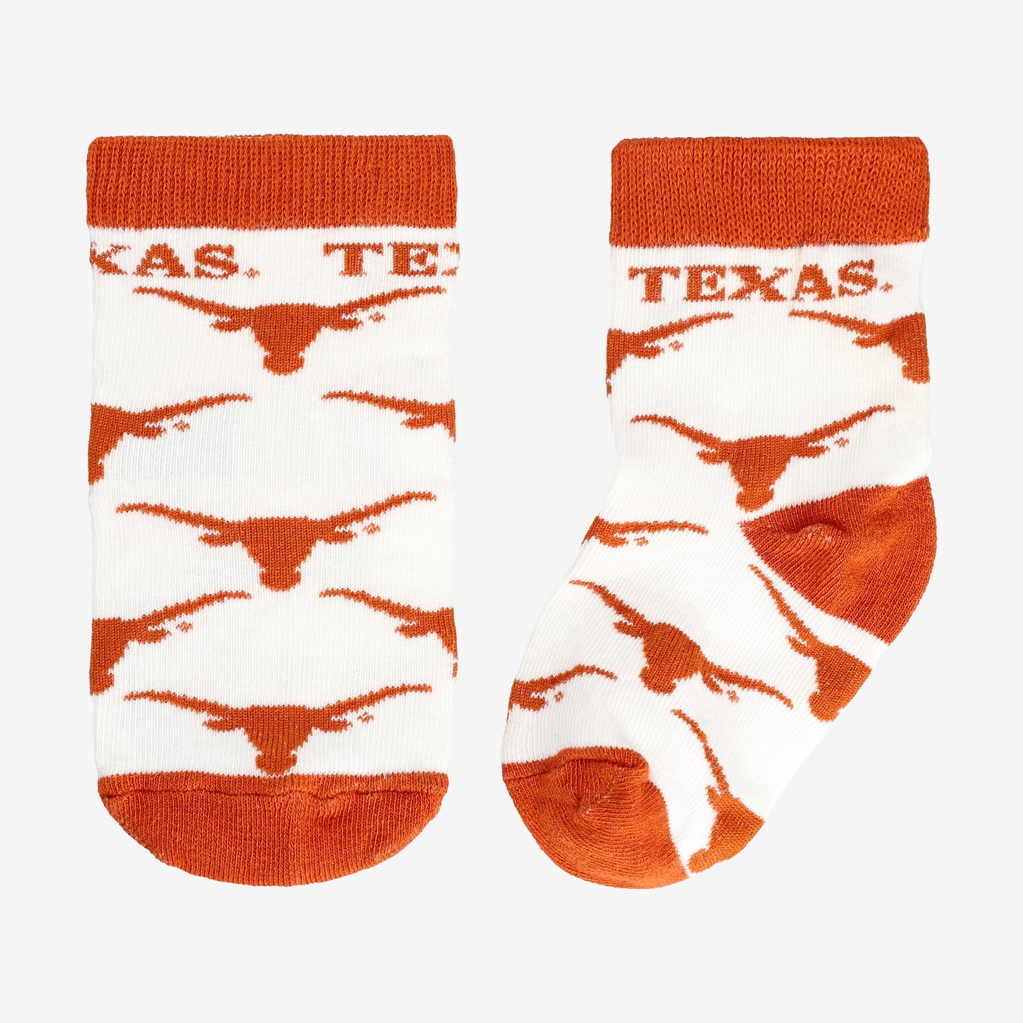 Chaussettes Baby Starter blanches à imprimé intégral Texas Longhorns