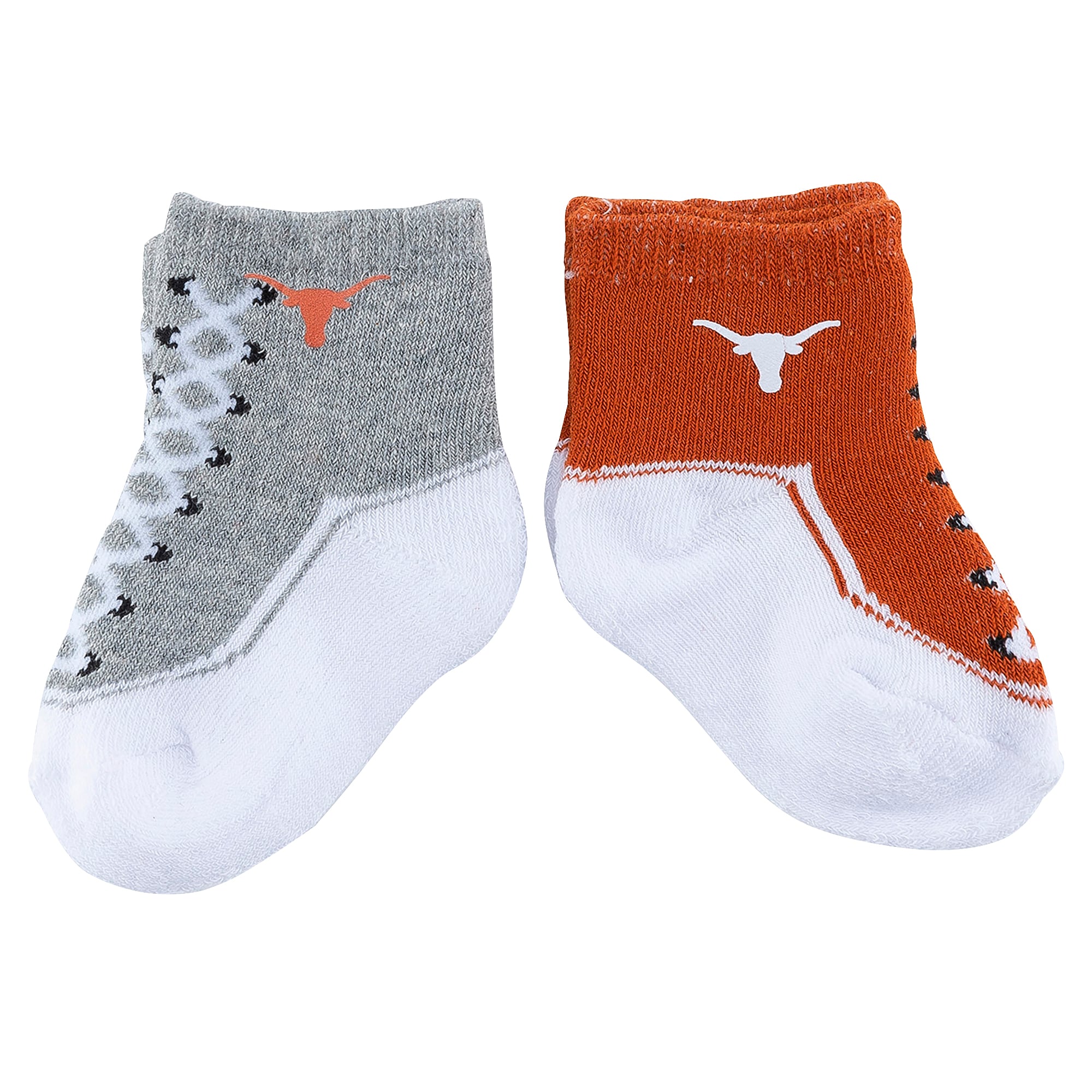 Lot de deux paires de chaussettes pour bébé ZooZatz Texas Longhorns