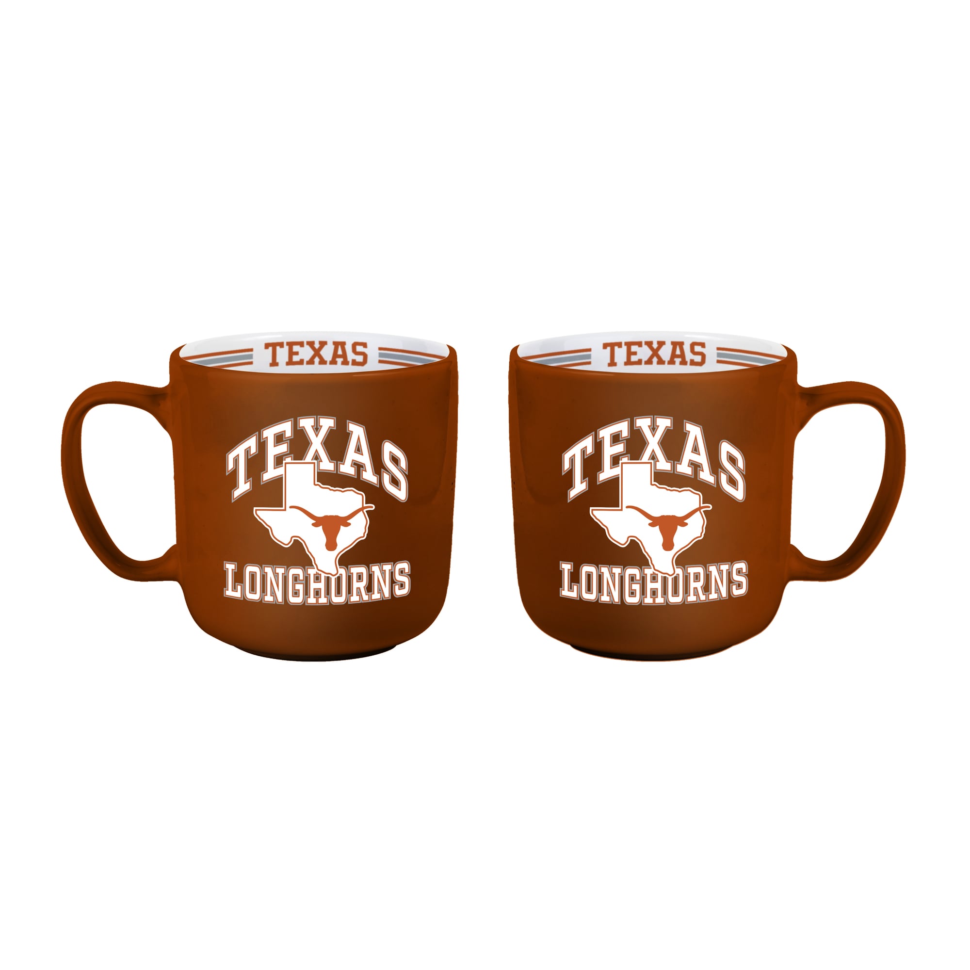 Logo Brands Texas Longhorns Two-Piece 15oz. Stripe Mug Set