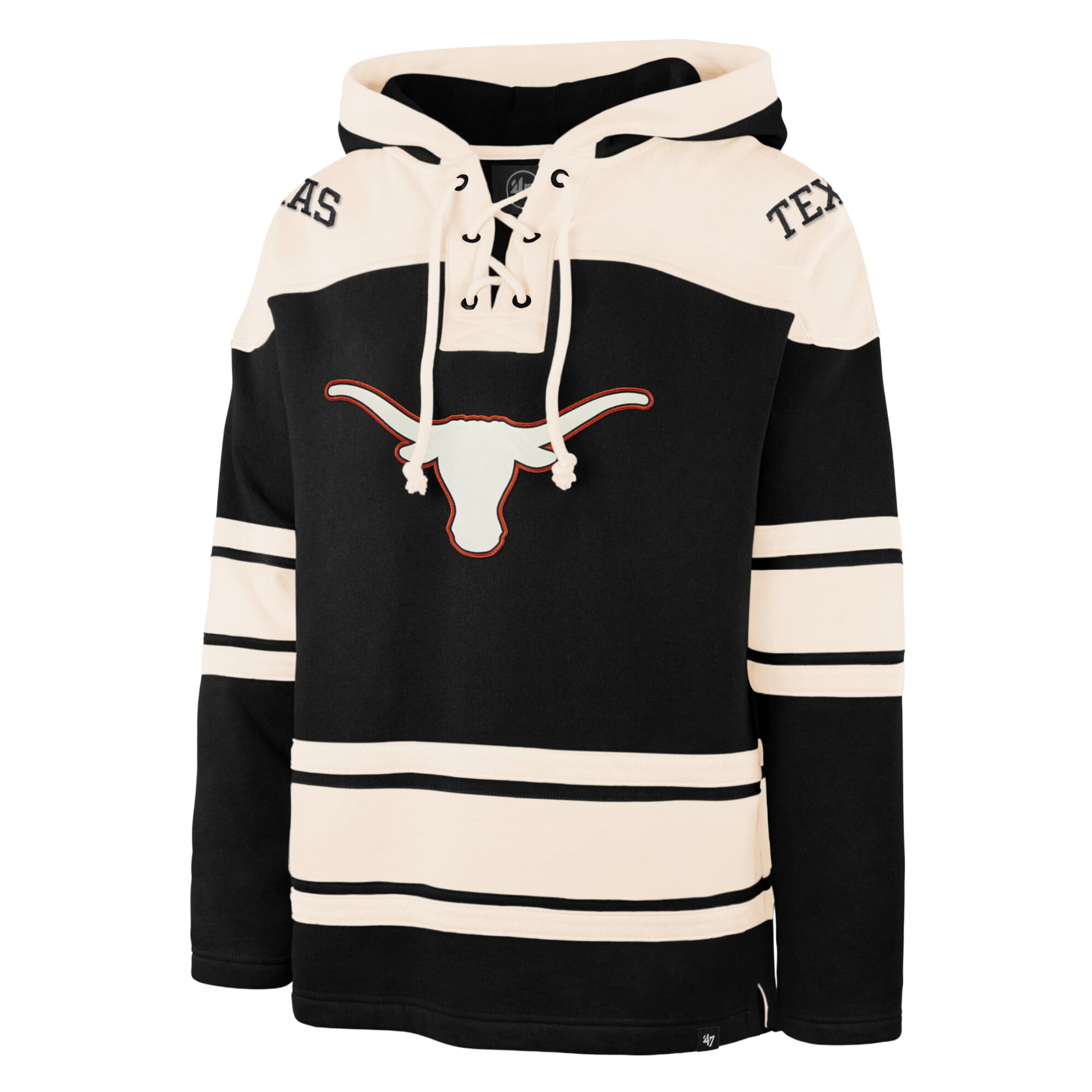 Men's '47  Black Texas Longhorns Superior Lacer Hoodie