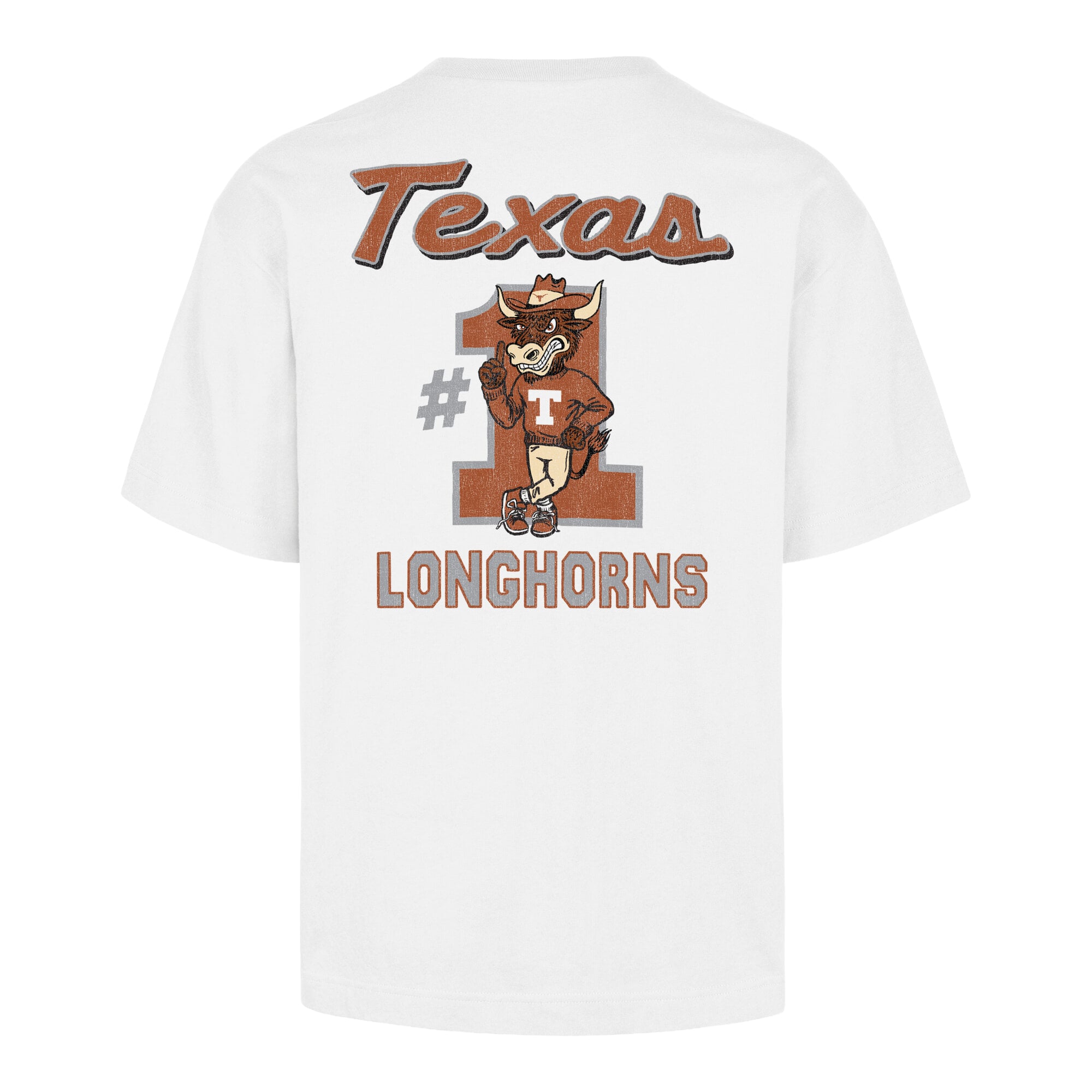 Men's '47 White Texas Longhorns #1 Mascot Foundation T-Shirt