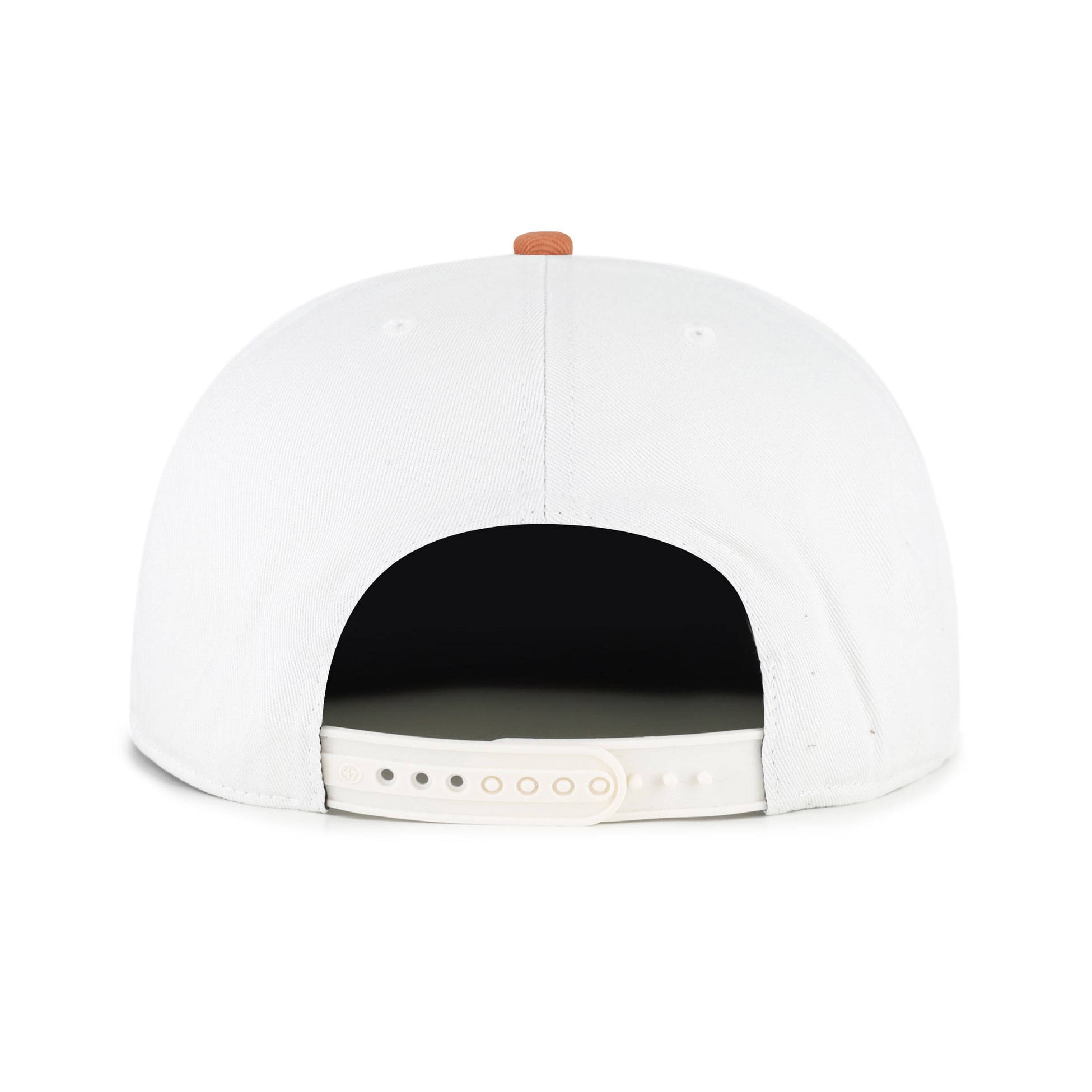 Men's '47 White/Texas Orange Texas Longhorns Script Stack Relaxed Captain Adjustable Hat