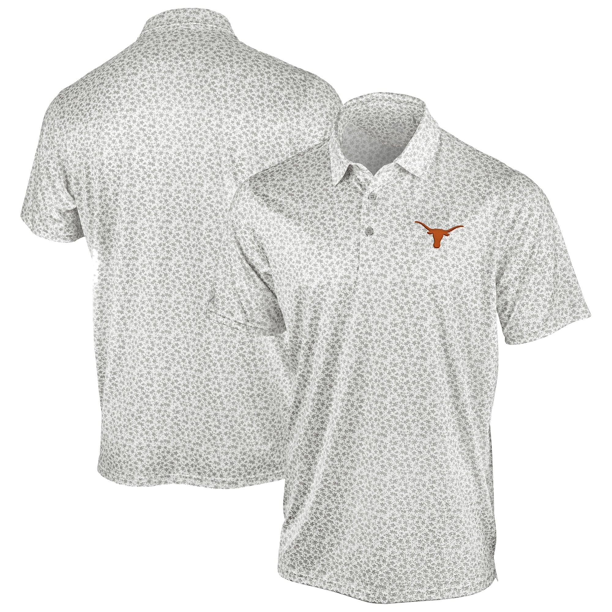 Men's Antigua Gray Texas Longhorns Flourish Polo