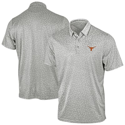 Texas Longhorns Antigua Mono Floral Polo - Gray