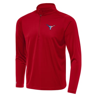 Texas Longhorns Antigua Patriotic Logo Tribute Quarter-Zip Pullover - Red
