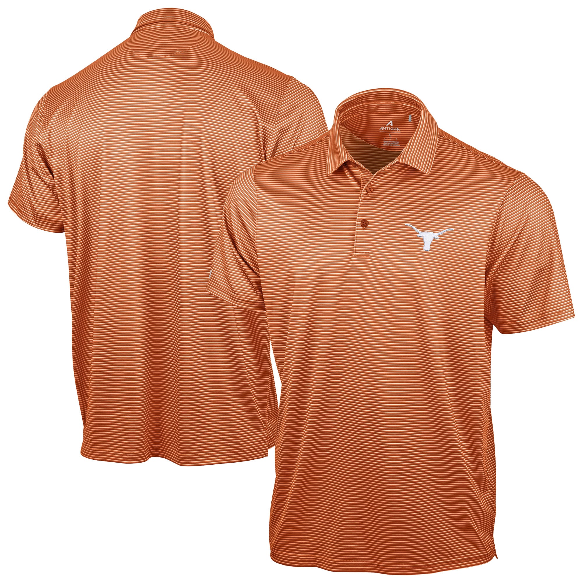 Polo Antigua Texas Orange pour homme, collection Longhorns Lineage