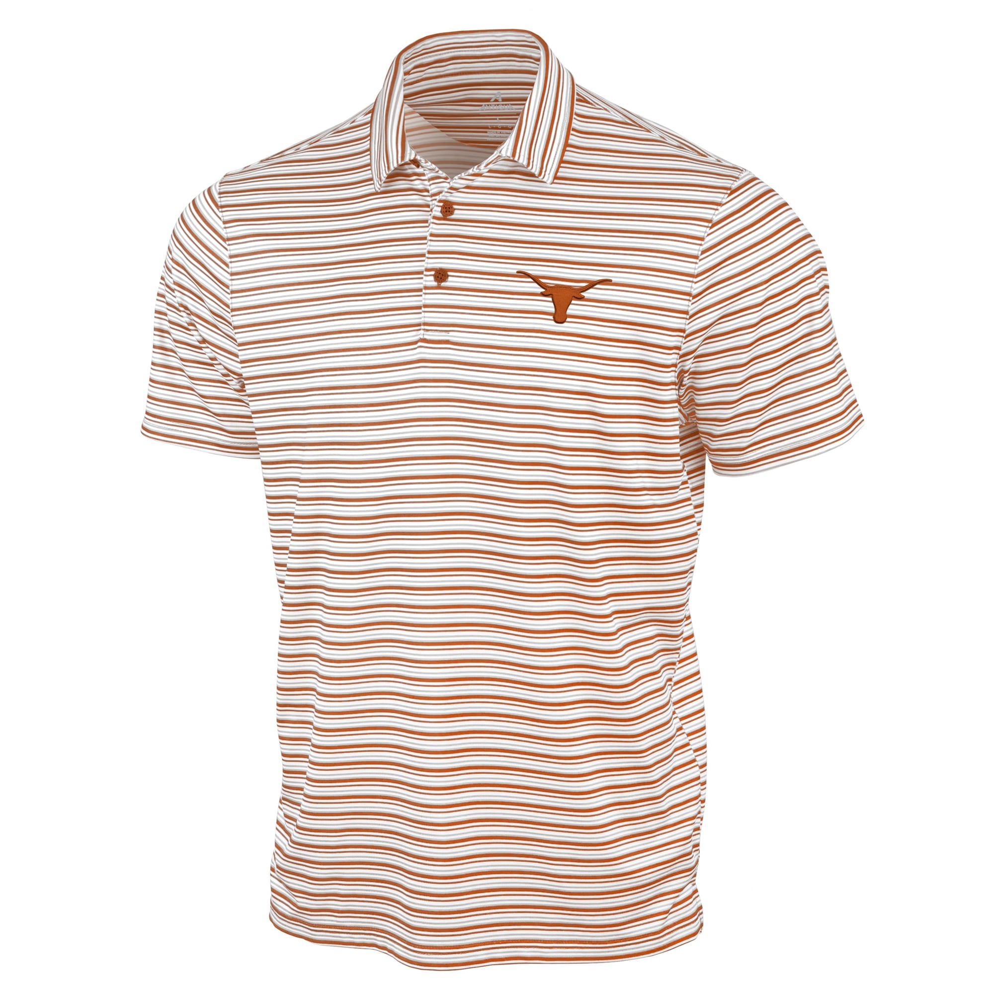 Men's Antigua Texas Orange Longhorns Space Stripe Polo
