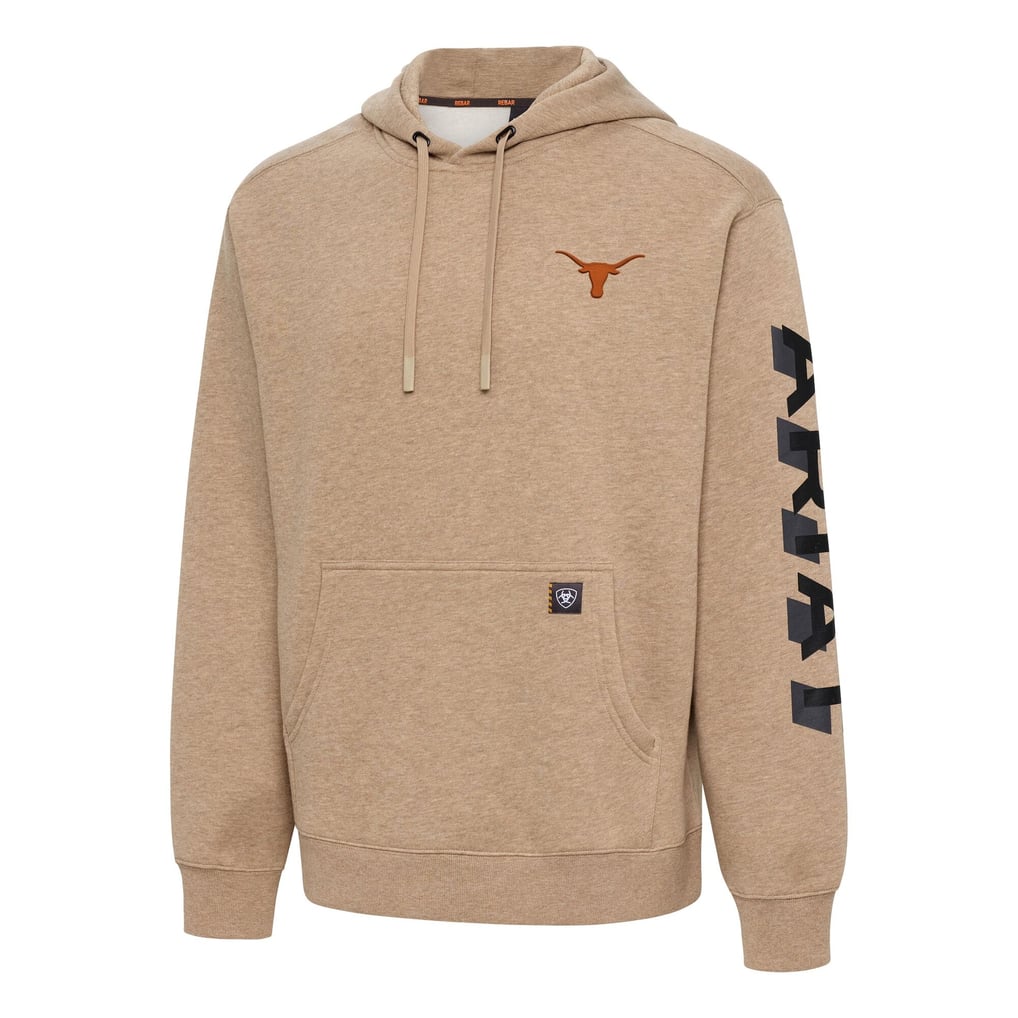 Texas Longhorns Ariat Rebar Lightweight Logo Hoodie - Oatmeal