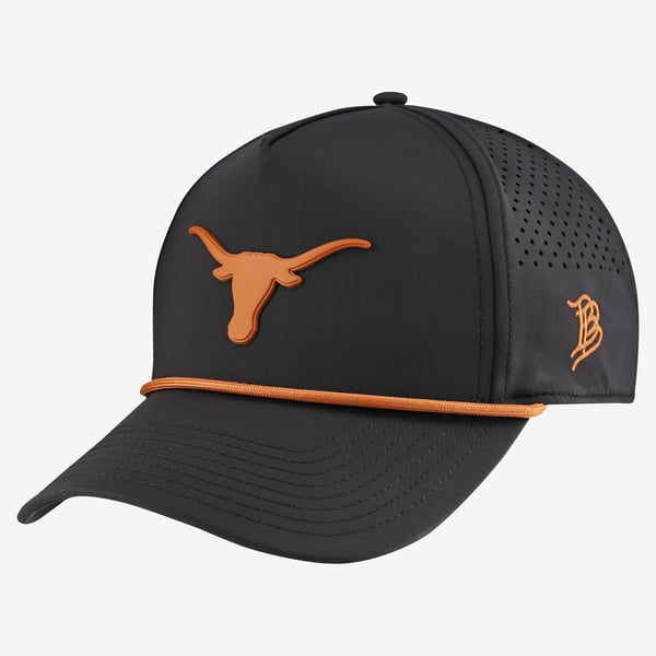 Men’s Branded Bills Black Texas Longhorns Classic Adjustable Rope Hat