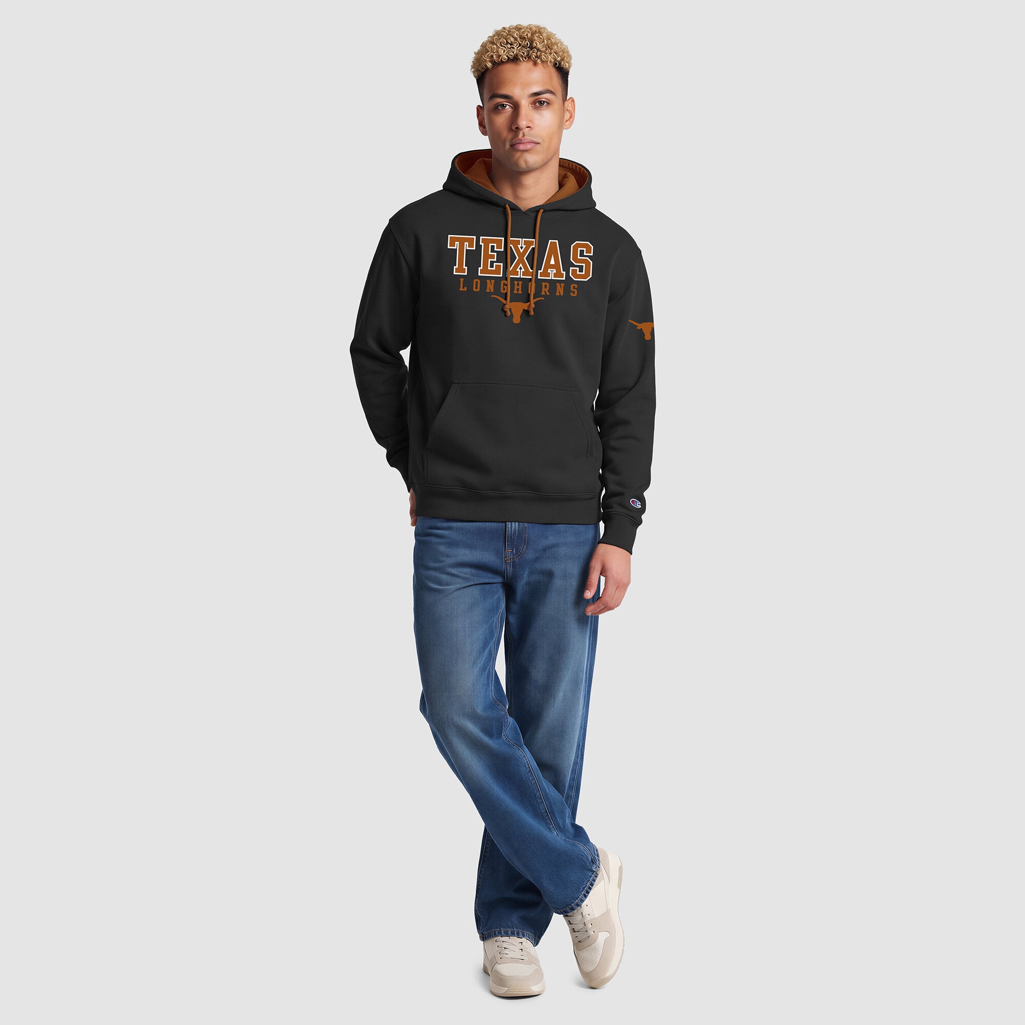 Men's Champion Texas Orange Longhorns Contrast Hoodie