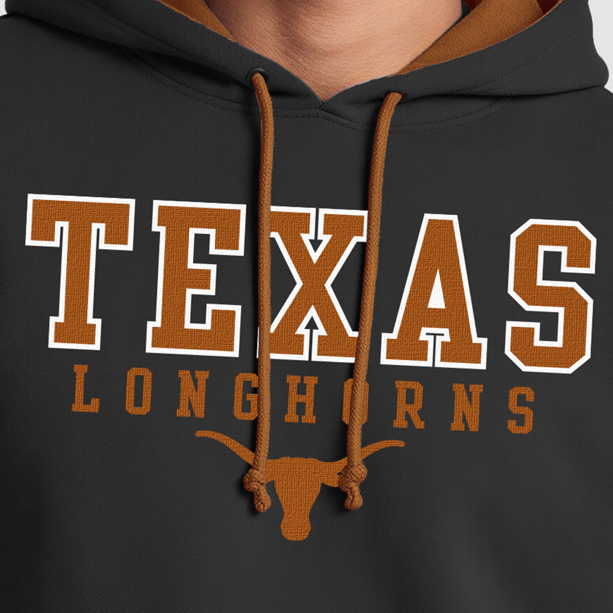 Men's Champion Texas Orange Longhorns Contrast Hoodie