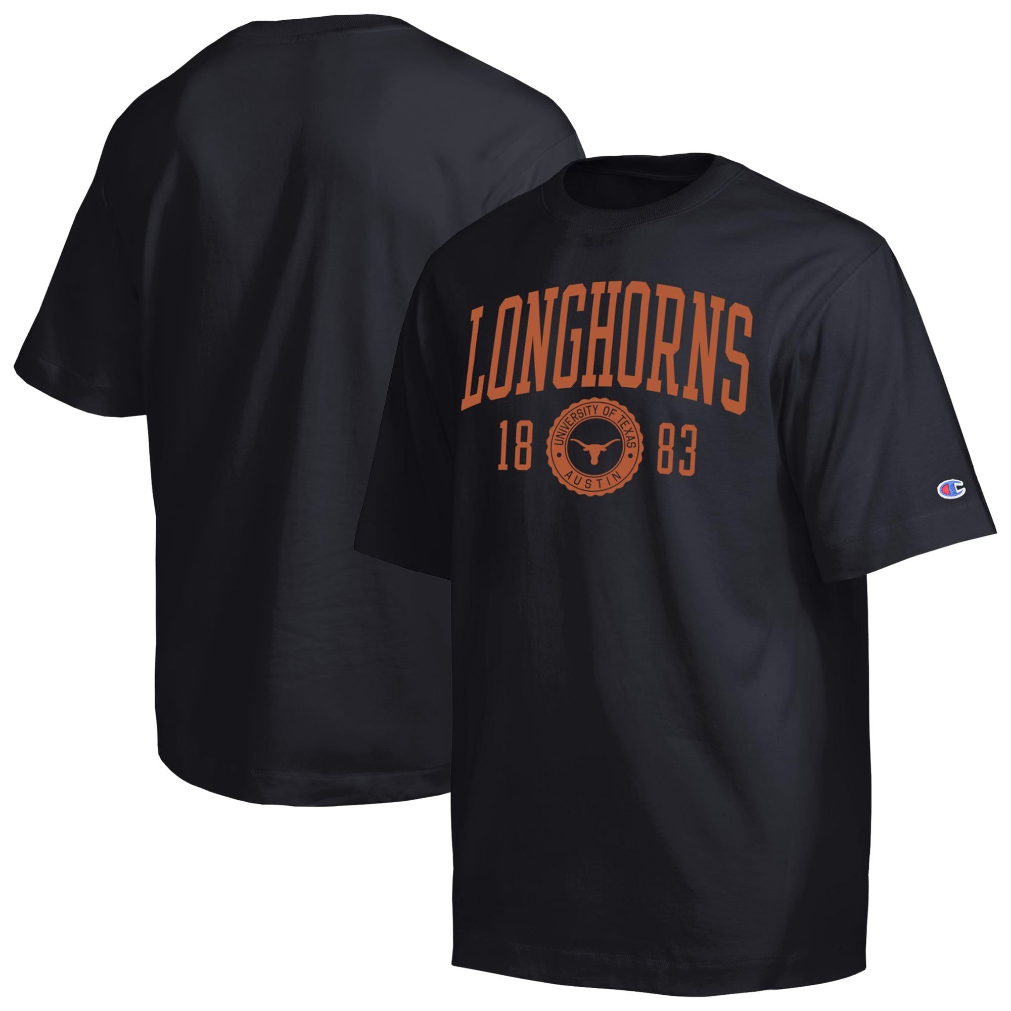 Men's Champion Black Texas Longhorns Established Tradition Heavyweight T-Shirt