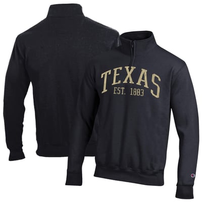  Texas Longhorns Champion Powerblend Quarter-Zip Pullover - Black
