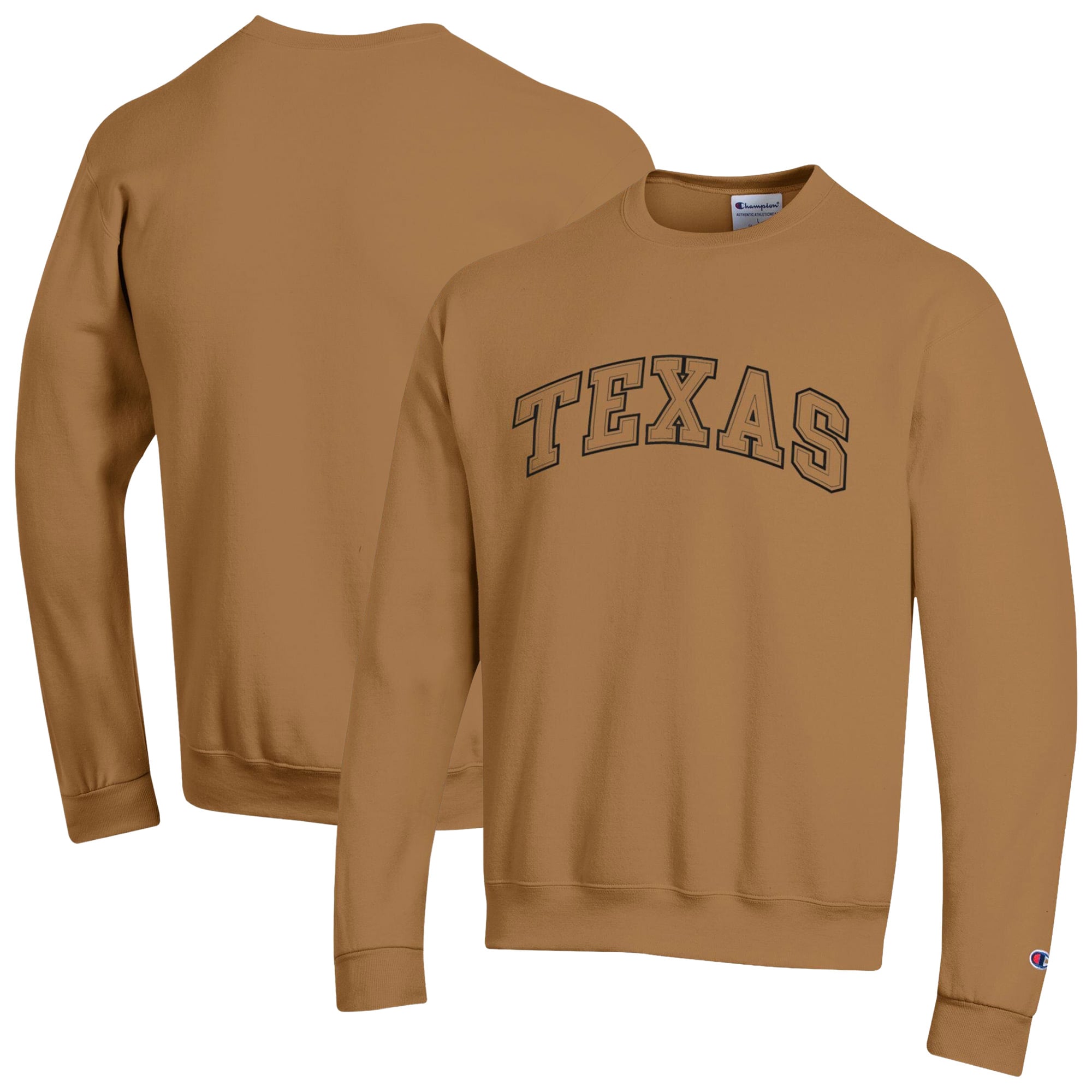 Sweat-shirt polaire Champion marron Texas Longhorns Latte pour homme