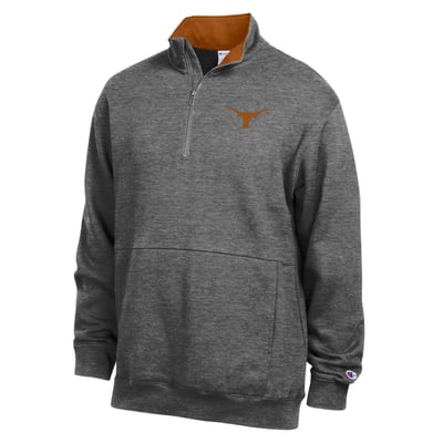  Texas Longhorns Champion Fleece Quarter-Zip Pullover - Charcoal