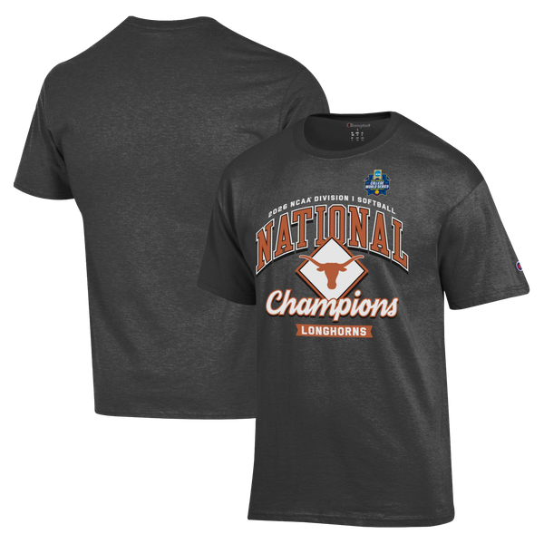 Men’s Champion Gray Texas Longhorns 2026 NCAA Softball Women’s College World Series National Champions Locker Room T-Shirt