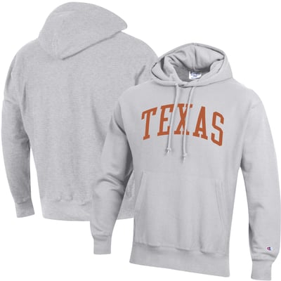 Texas Longhorns Champion Big & Tall Reverse Weave Fleece Pullover Hoodie Sweatshirt - Heathered Gray