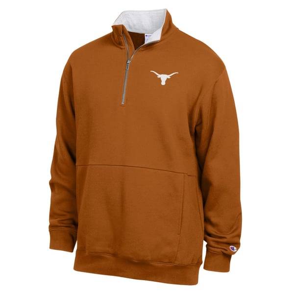 Men’s Champion Texas Orange Texas Longhorns Fleece Quarter-Zip Pullover