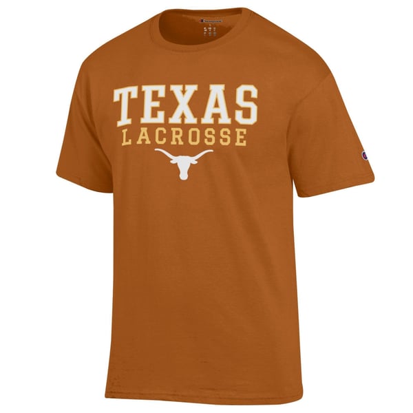 Men’s Champion Texas Orange Texas Longhorns Lacrosse Stacked T-Shirt