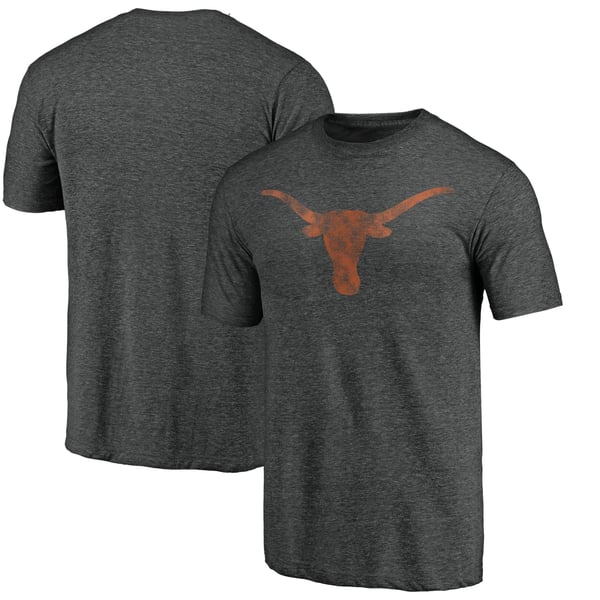 Men’s Charcoal Texas Longhorns Classic Primary Tri-Blend T-Shirt
