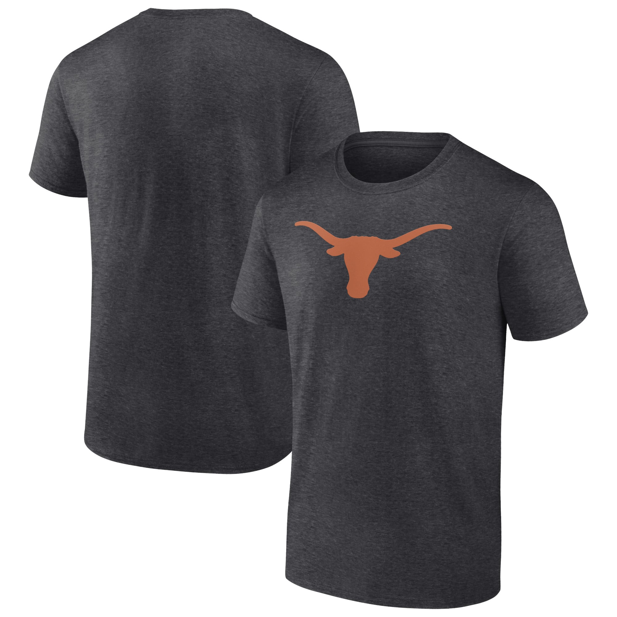 Men's Charcoal Texas Longhorns Primary Logo T-Shirt