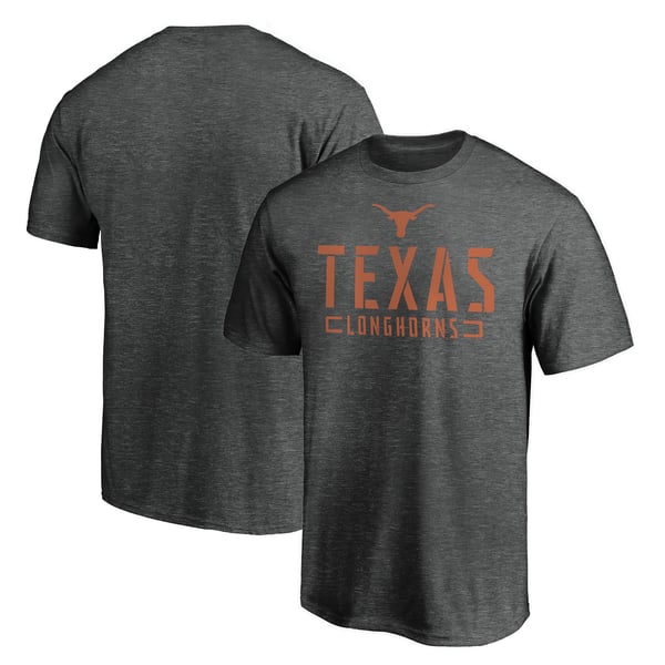 Men’s Charcoal Texas Longhorns Stealth Stencil T-Shirt