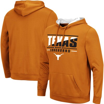 Texas Longhorns Colosseum Slash Stack 2.0 Pullover Hoodie - Texas Orange