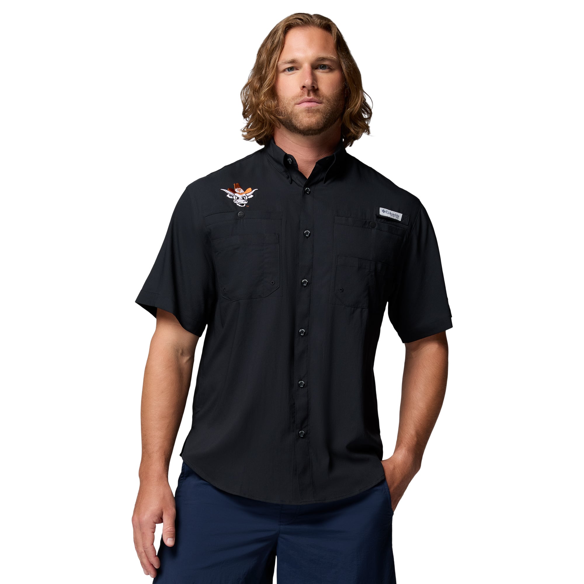 Men's Columbia Texas Orange Longhorns Team PFG Tamiami Shirt