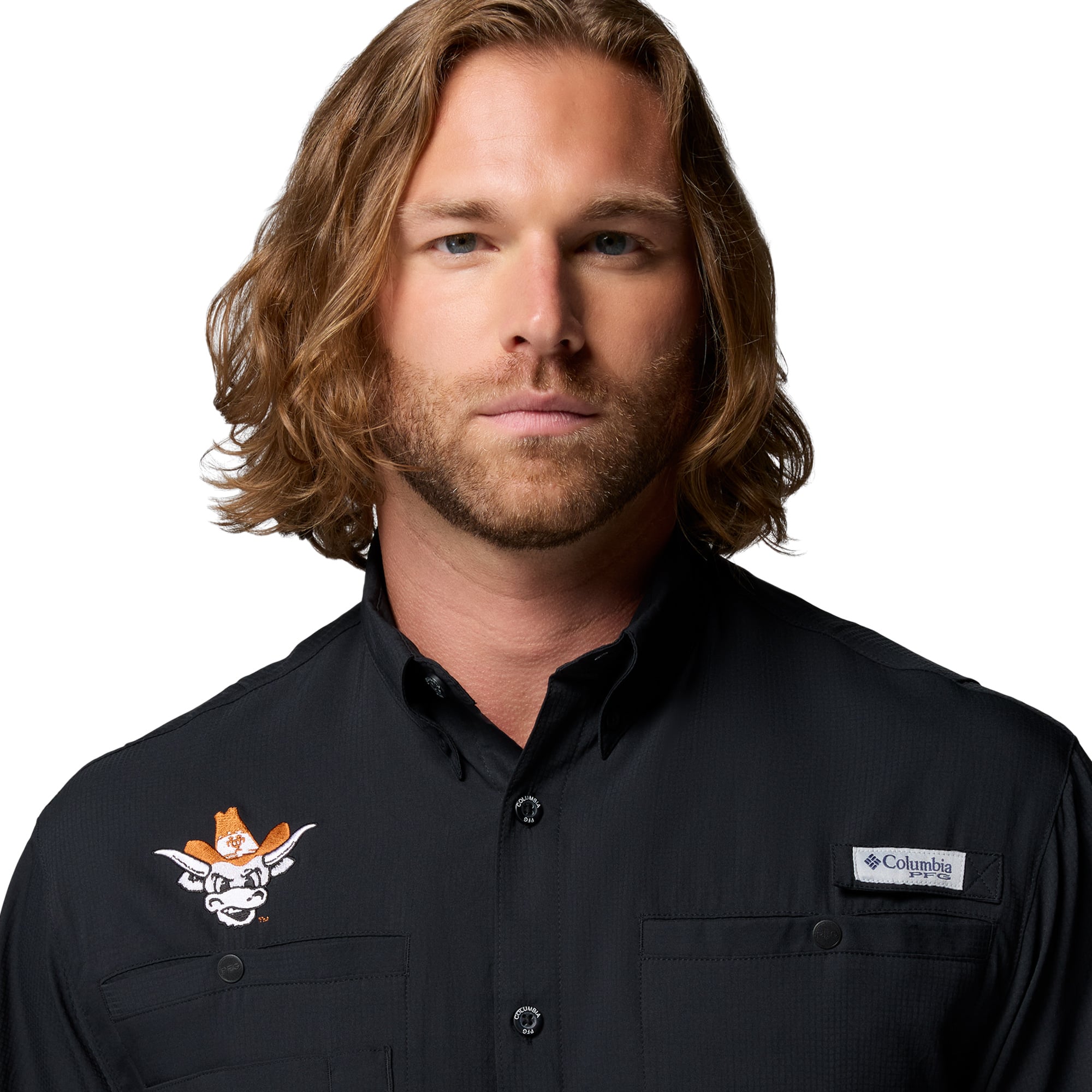 Men's Columbia Texas Orange Longhorns Team PFG Tamiami Shirt