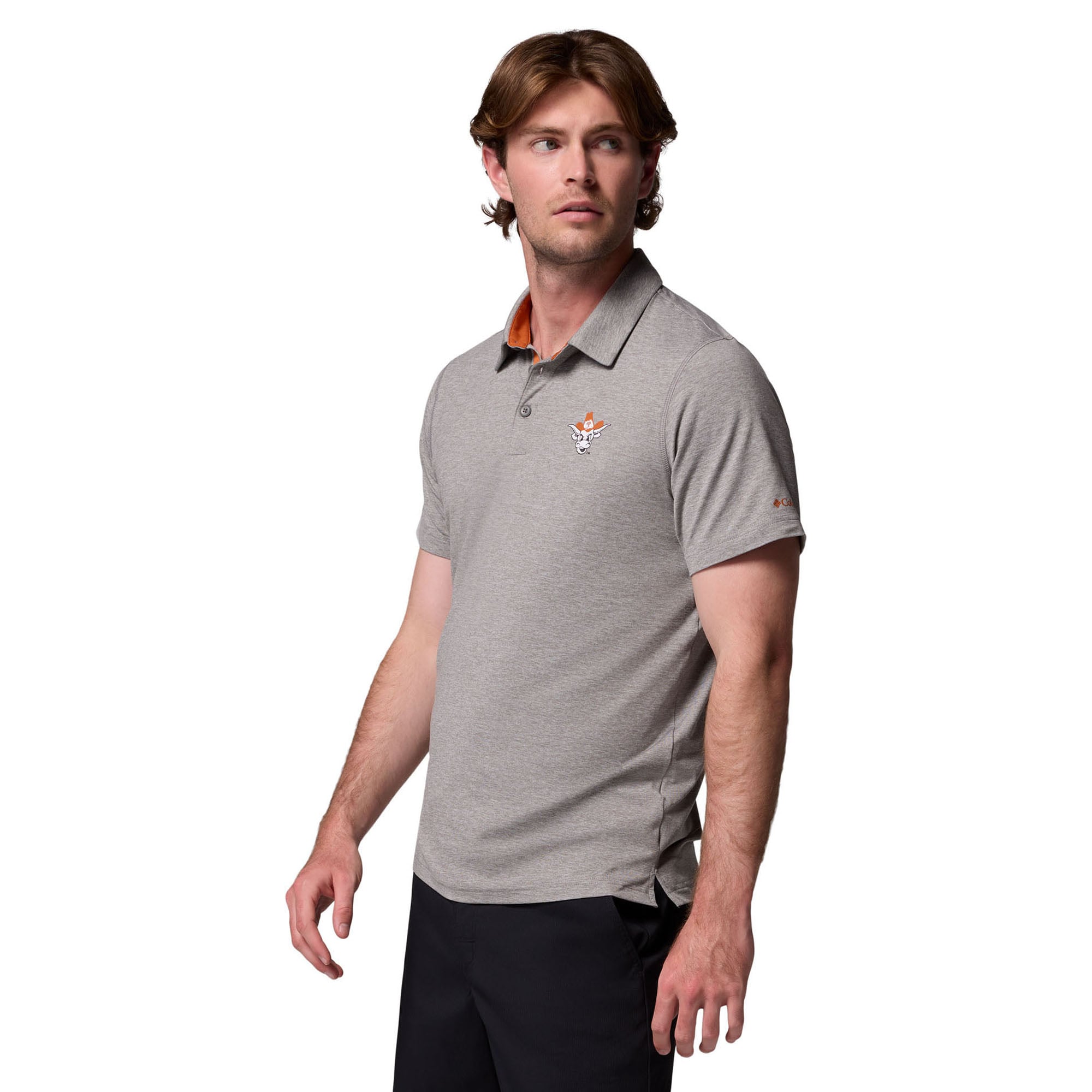 Men's Columbia  Gray Texas Longhorns Trail Omni-Shade Polo