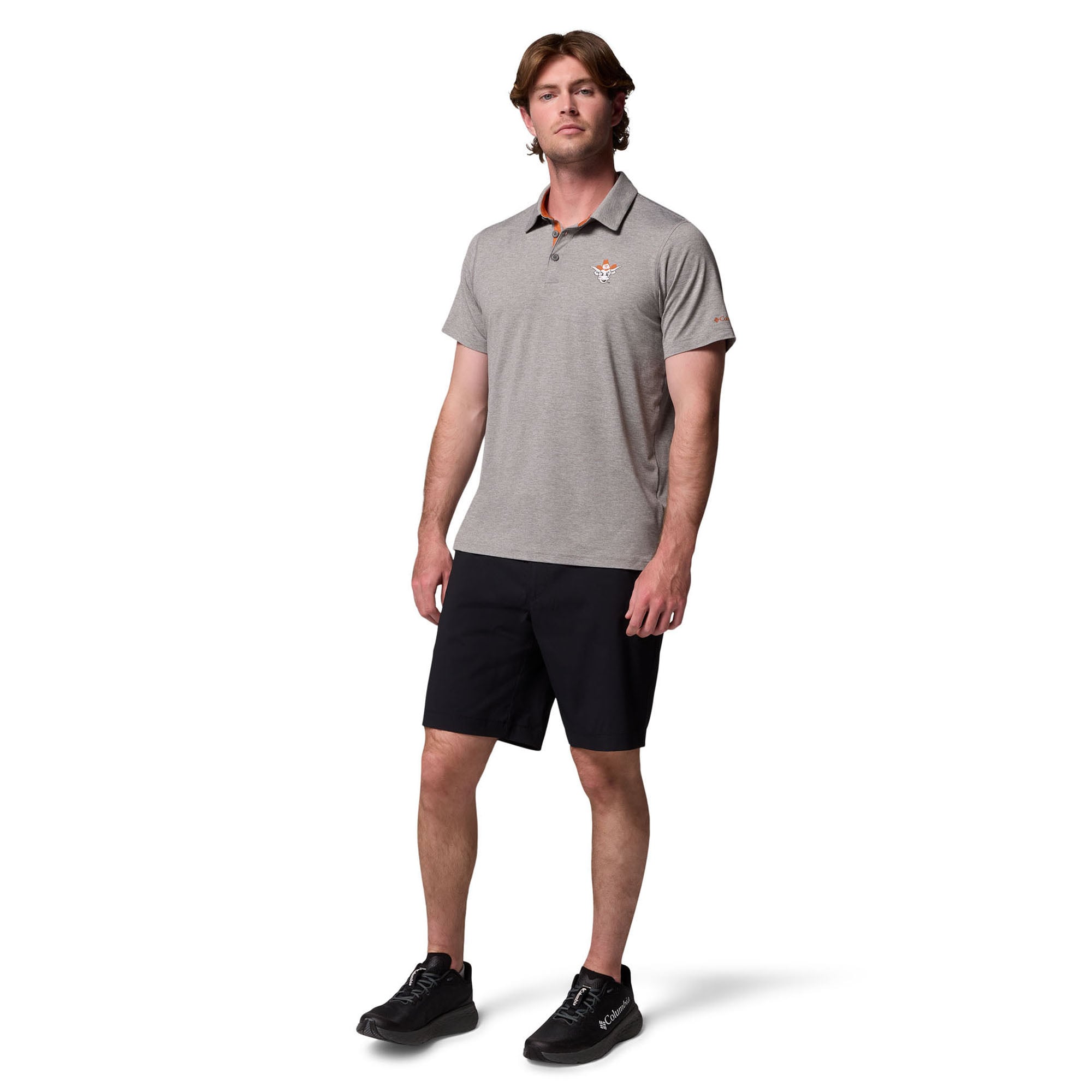 Men's Columbia  Gray Texas Longhorns Trail Omni-Shade Polo