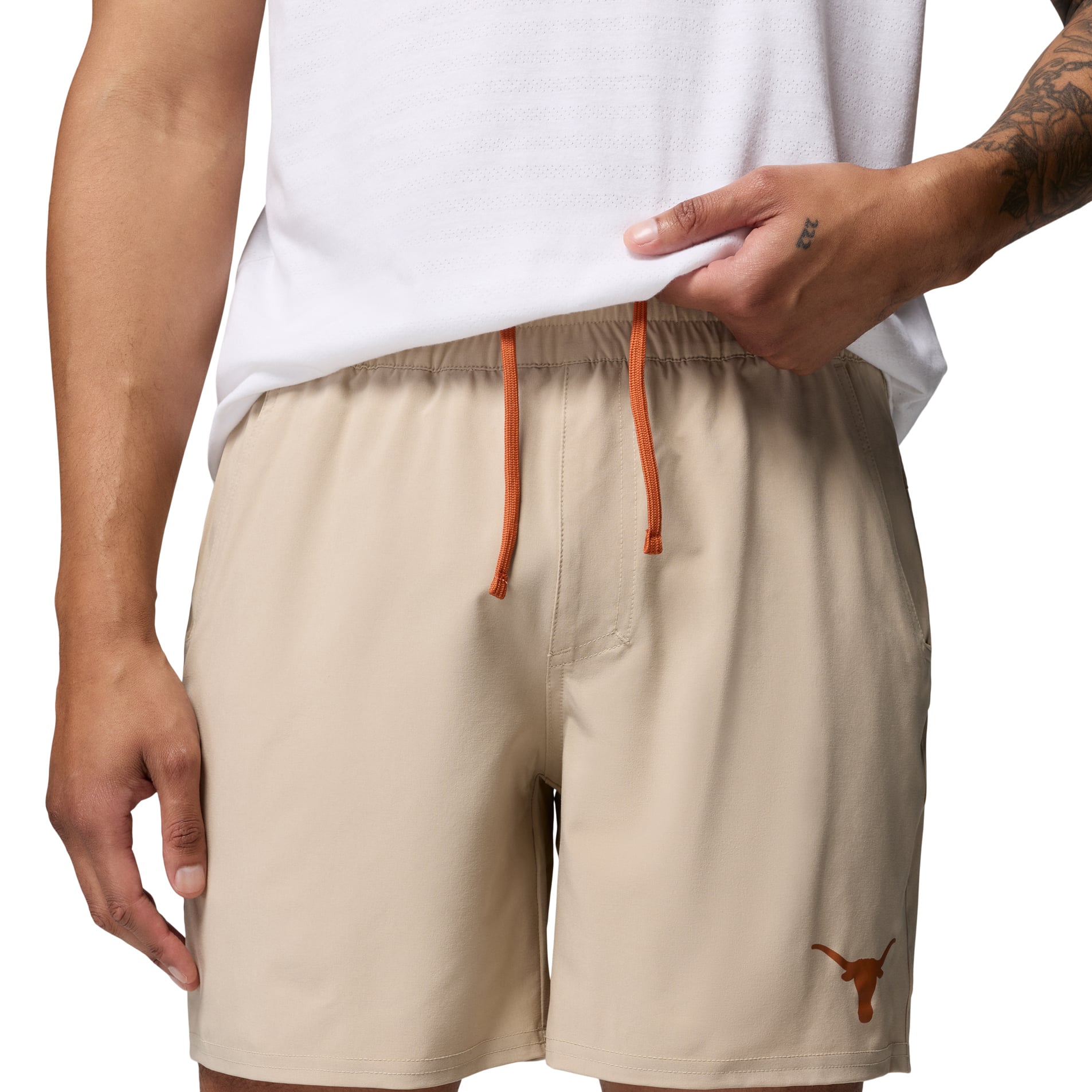 Men's Columbia  Natural Texas Longhorns PFG Terminal Roamer™ Omni-Shade™ Stretch Shorts