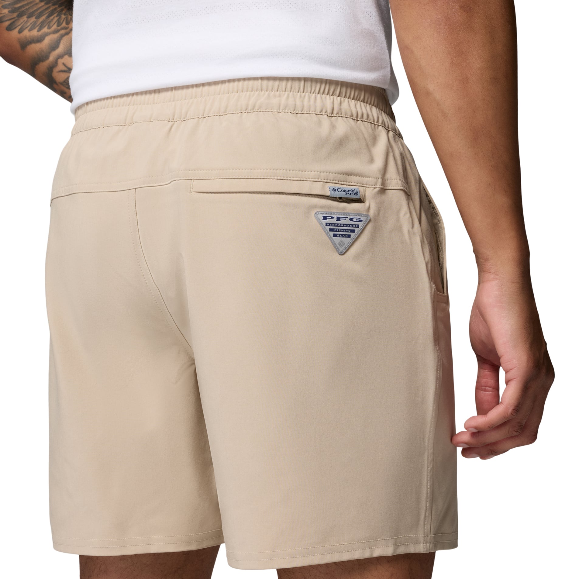 Men's Columbia  Natural Texas Longhorns PFG Terminal Roamer™ Omni-Shade™ Stretch Shorts