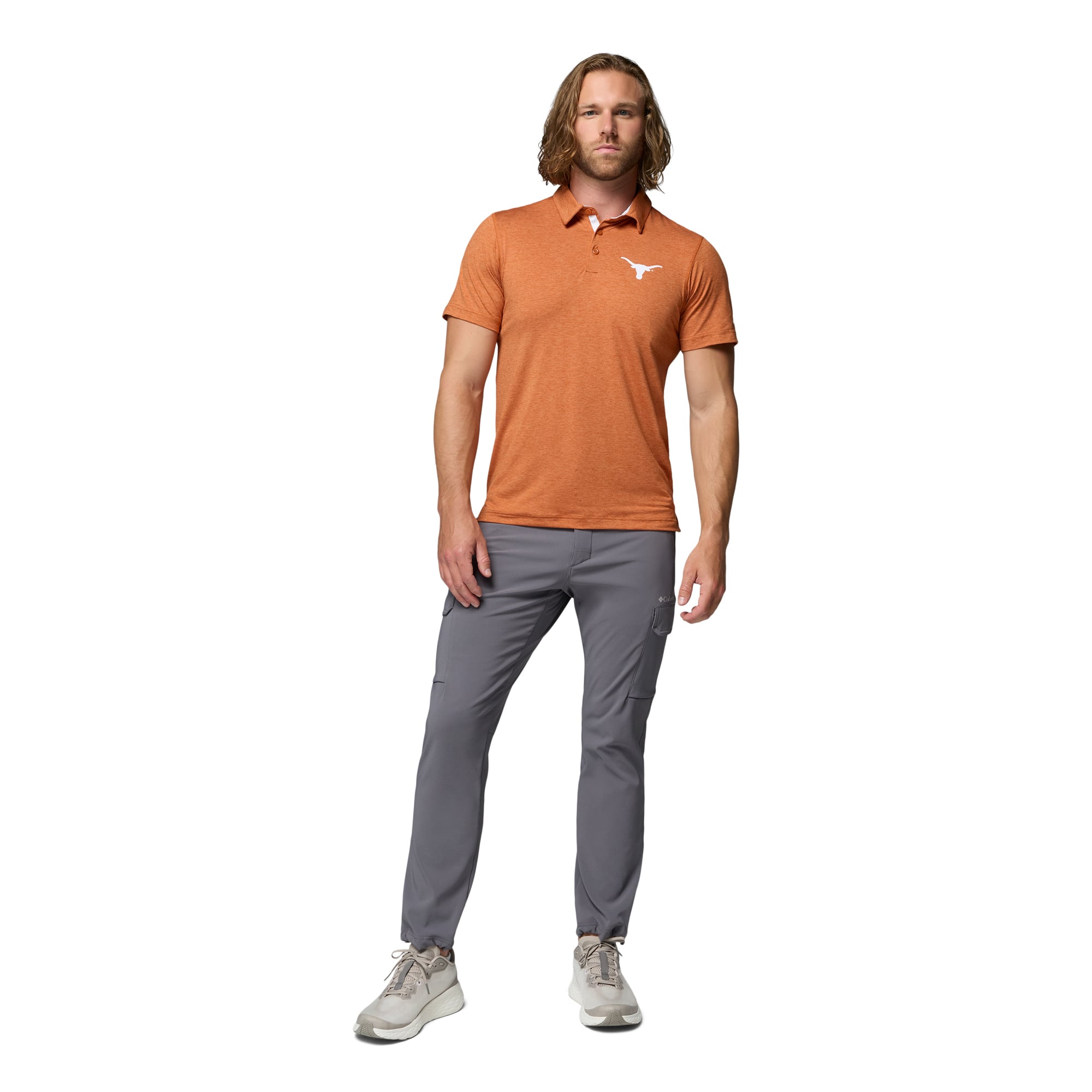 Men's Columbia  Texas Orange Longhorns Trail Omni-Shade Polo