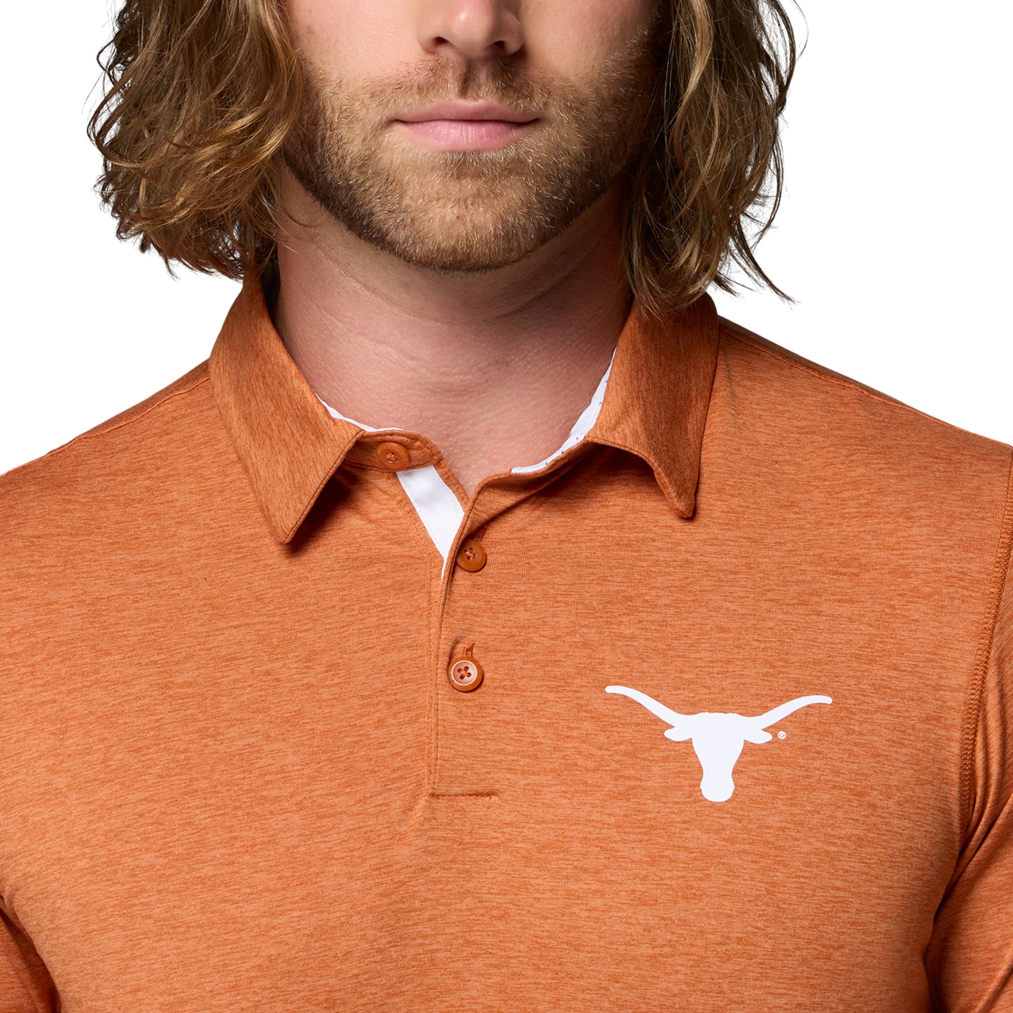 Men's Columbia  Texas Orange Longhorns Trail Omni-Shade Polo