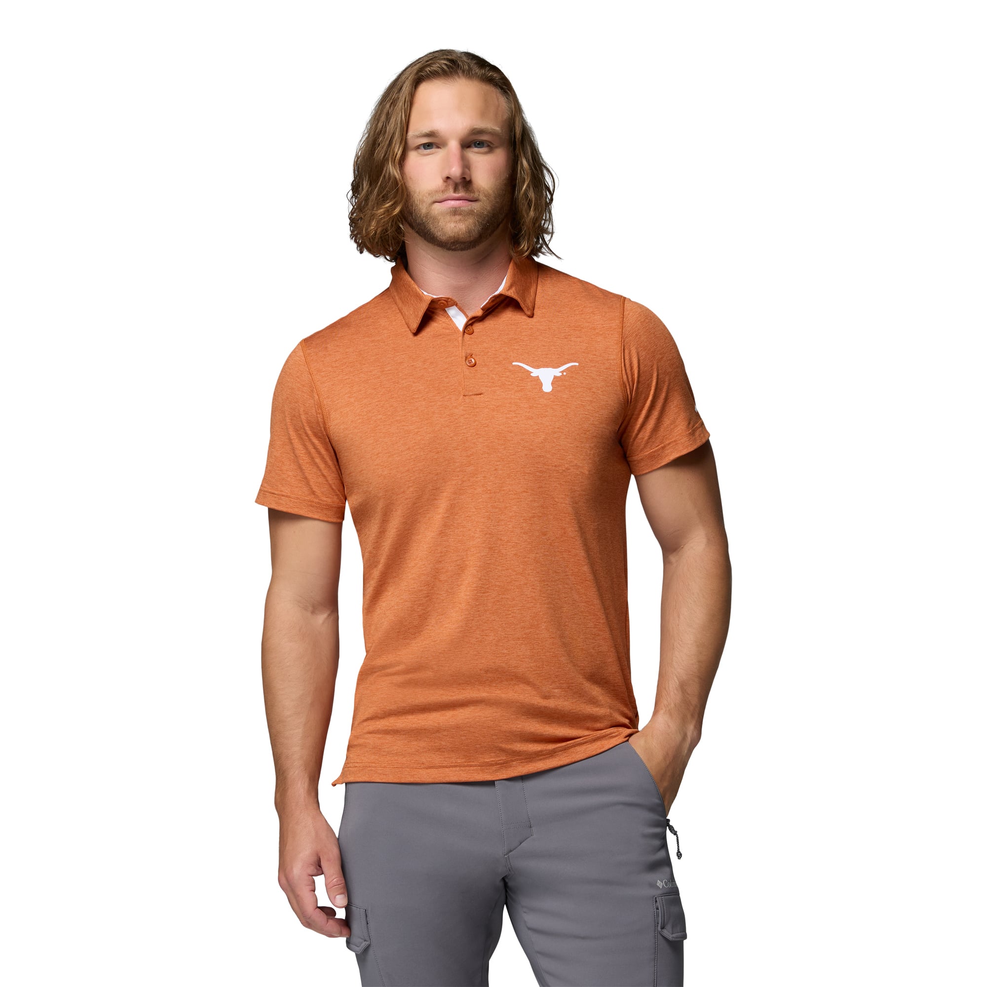 Men's Columbia Texas Orange Longhorns Trail Omni-Shade Polo