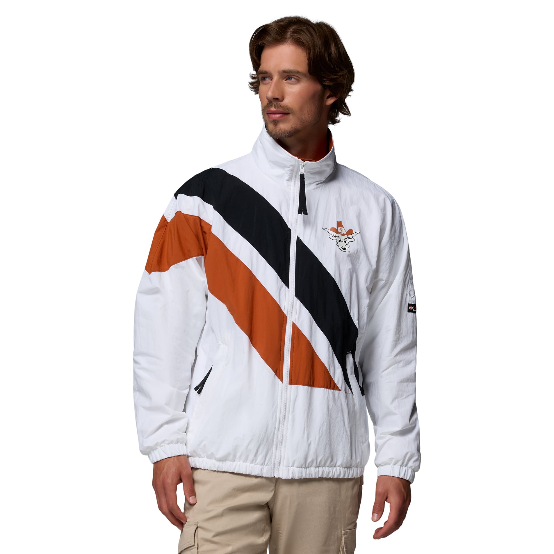 Veste coupe-vent zippée intégrale Columbia Texas Longhorns Reventure Omni-Shield pour homme