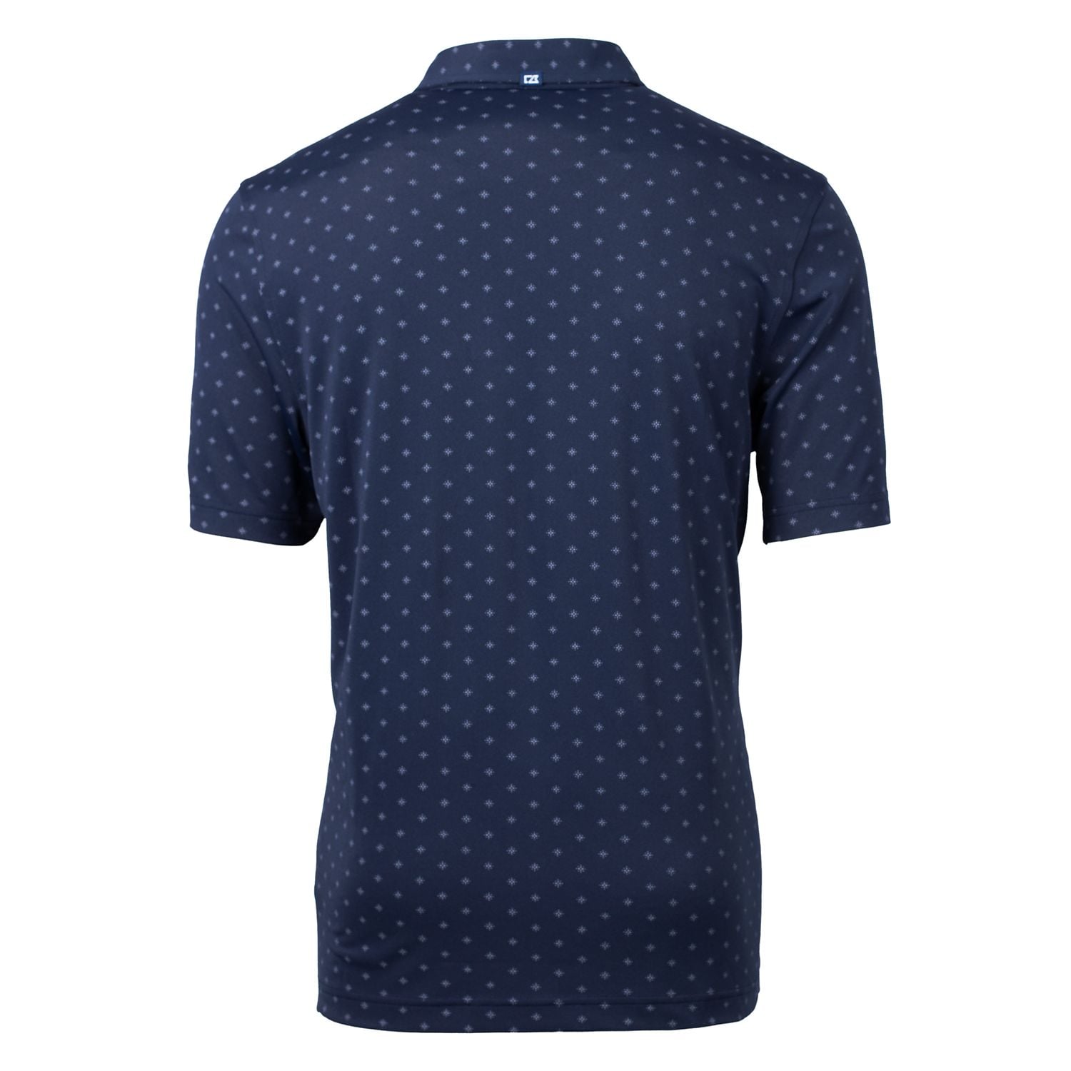 Men's Cutter & Buck Navy Texas Longhorns Big Tall Virtue Eco Pique Tile Print Recycled Polo
