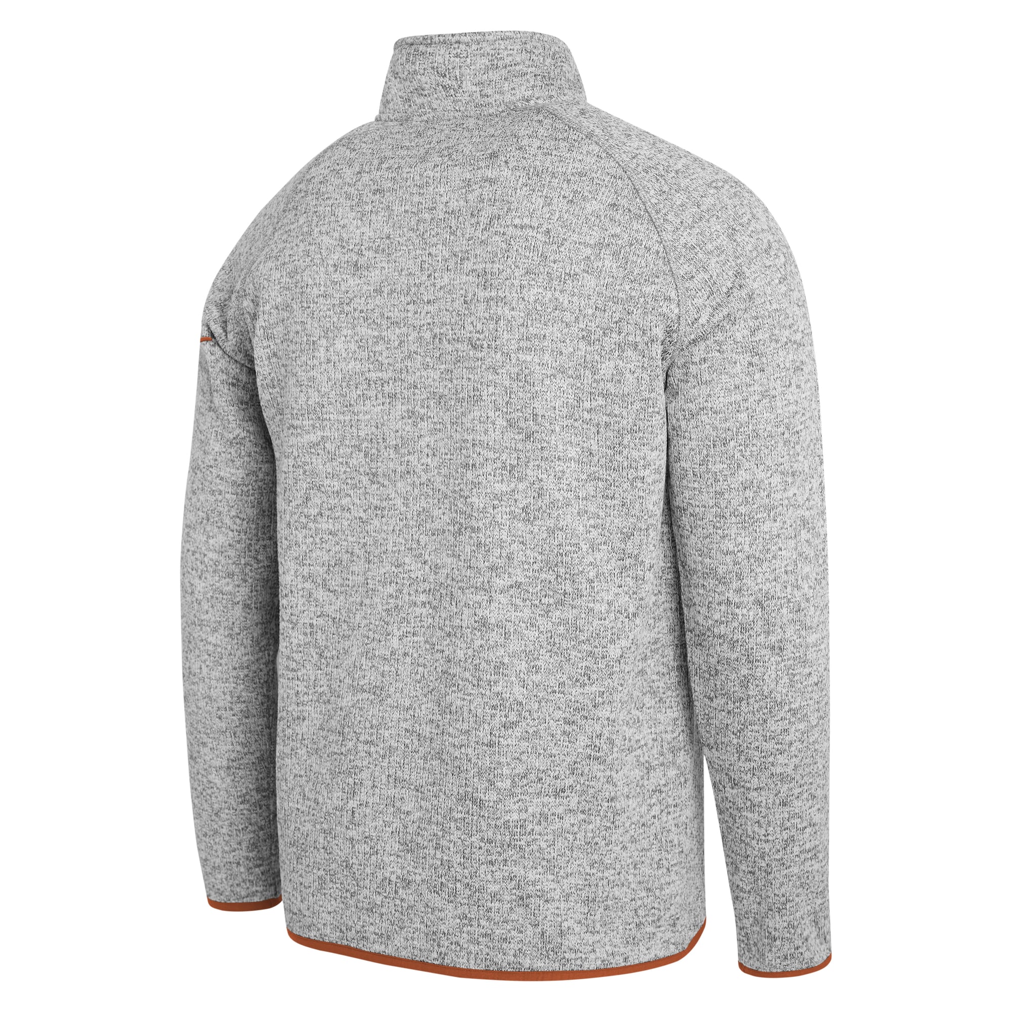Pull en maille gris à col zippé Darius Rucker Collection by Fanatics pour homme, modèle Texas Longhorns.