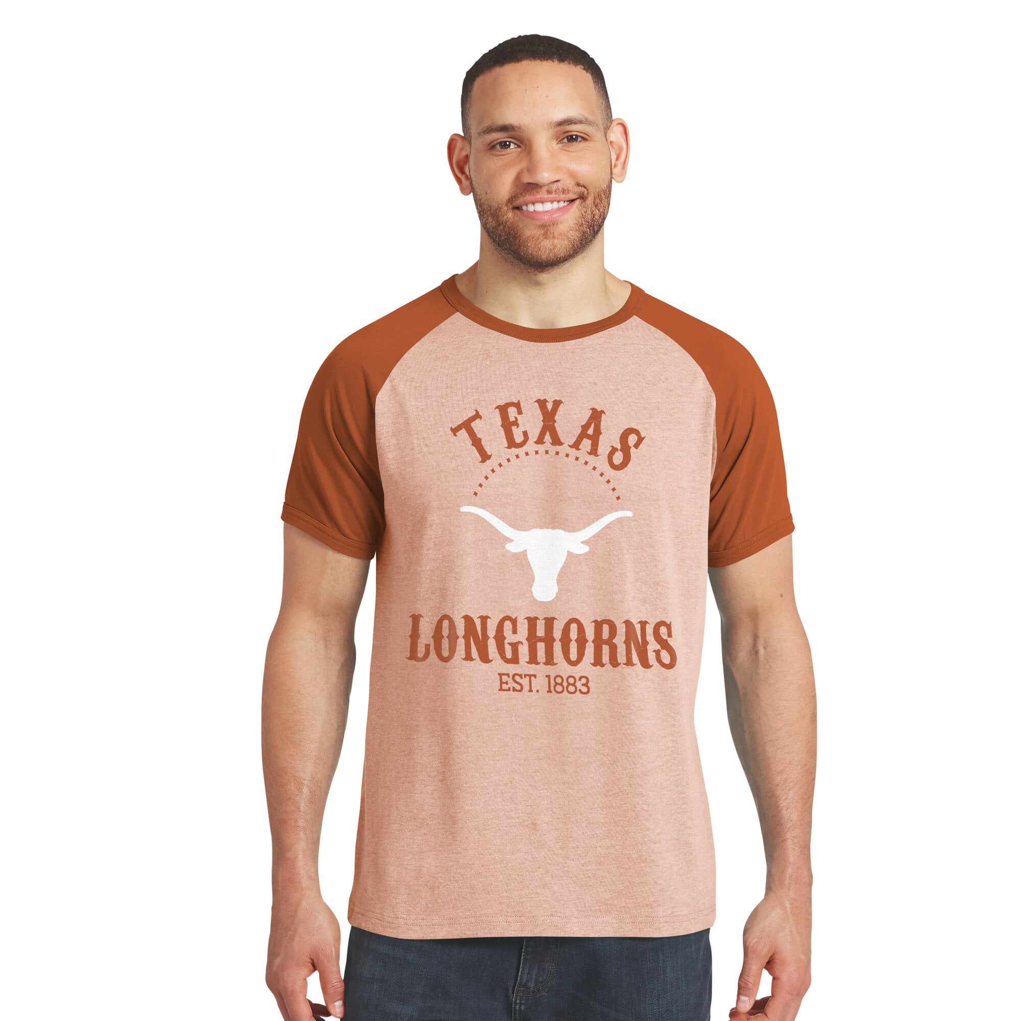 Collection Darius Rucker pour homme par Fanatics, t-shirt raglan Texas Longhorns orange du
