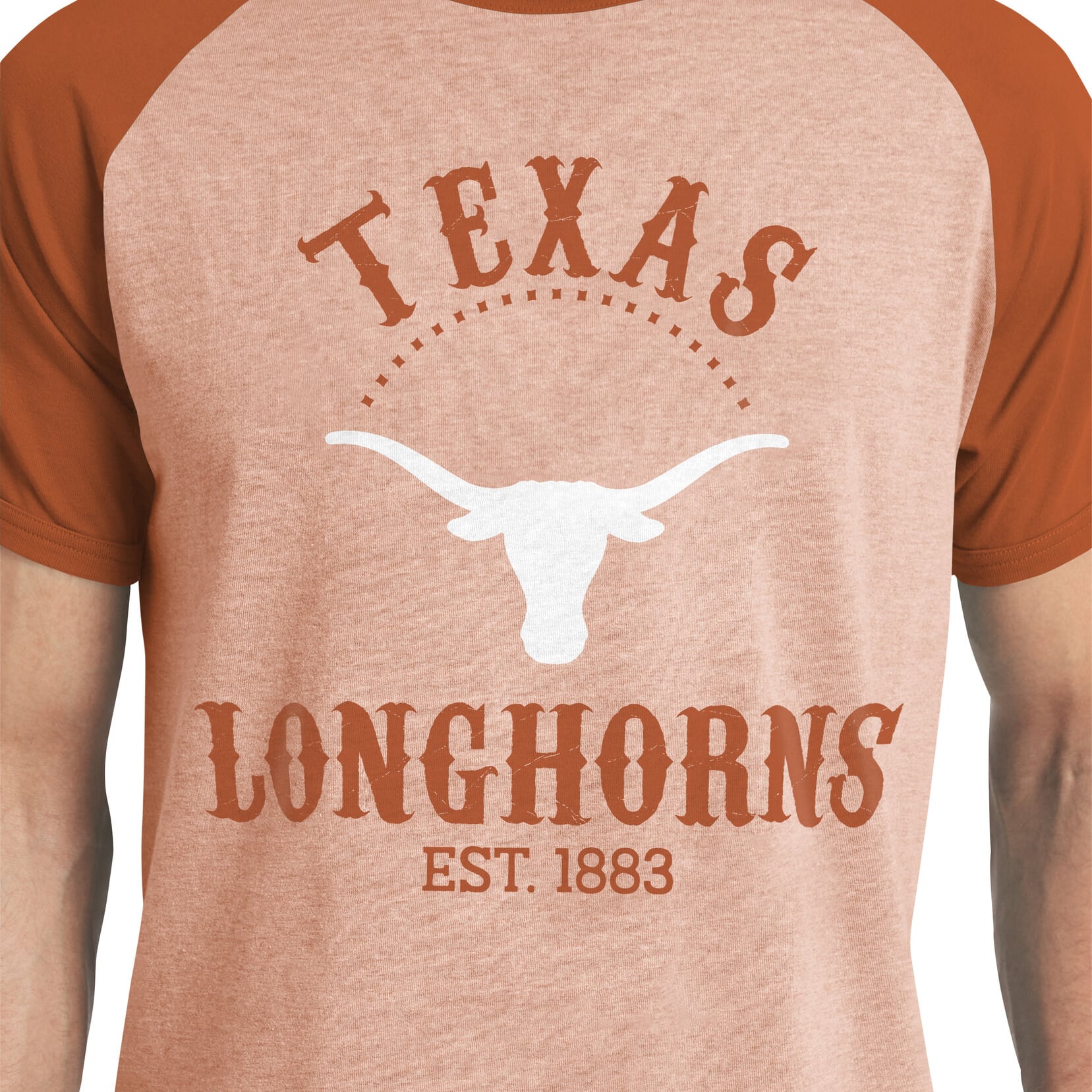 Collection Darius Rucker pour homme par Fanatics, t-shirt raglan Texas Longhorns orange du