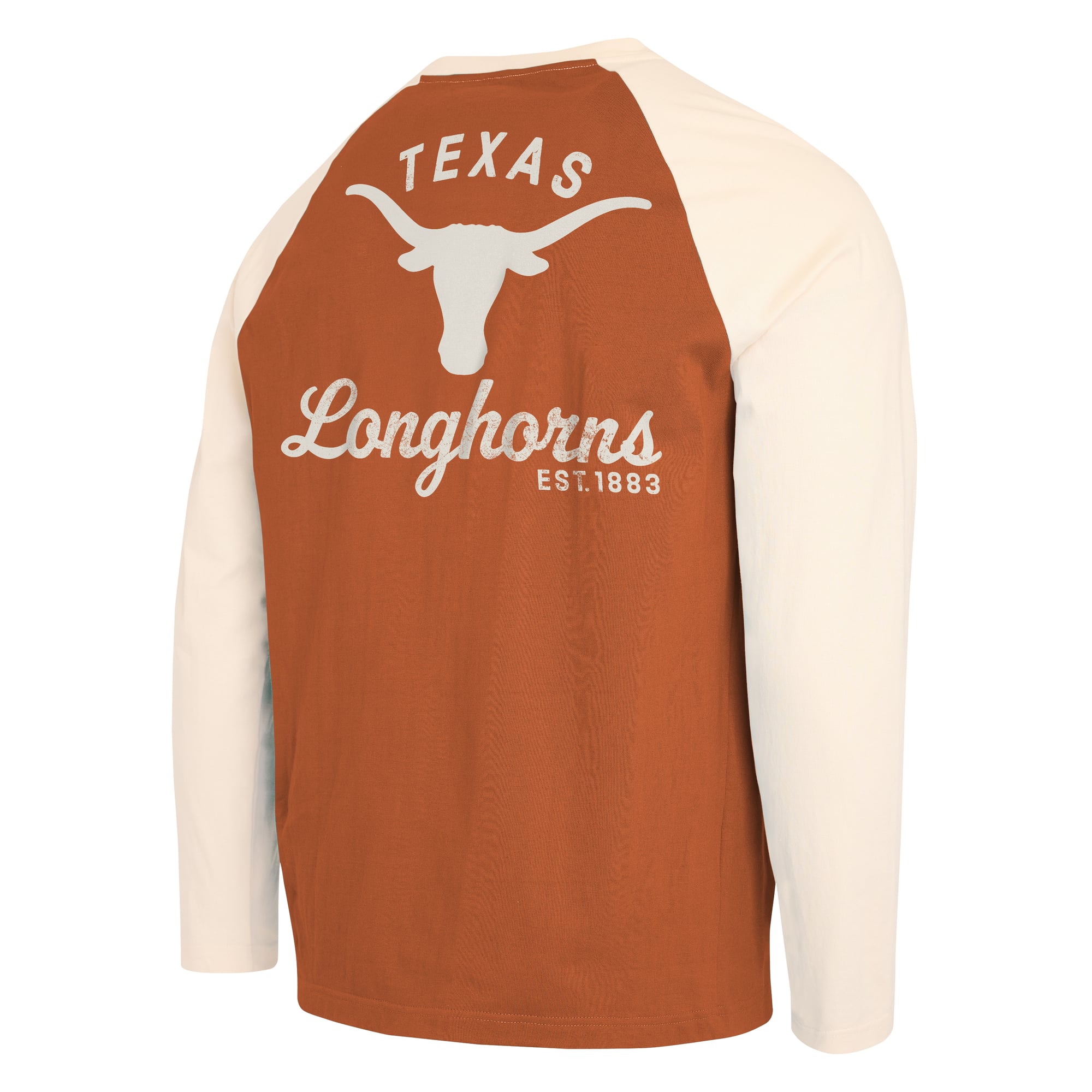 Collection Darius Rucker pour homme par Fanatics Texas, T-shirt Henley à manches longues orange et blanc Texas Longhorns