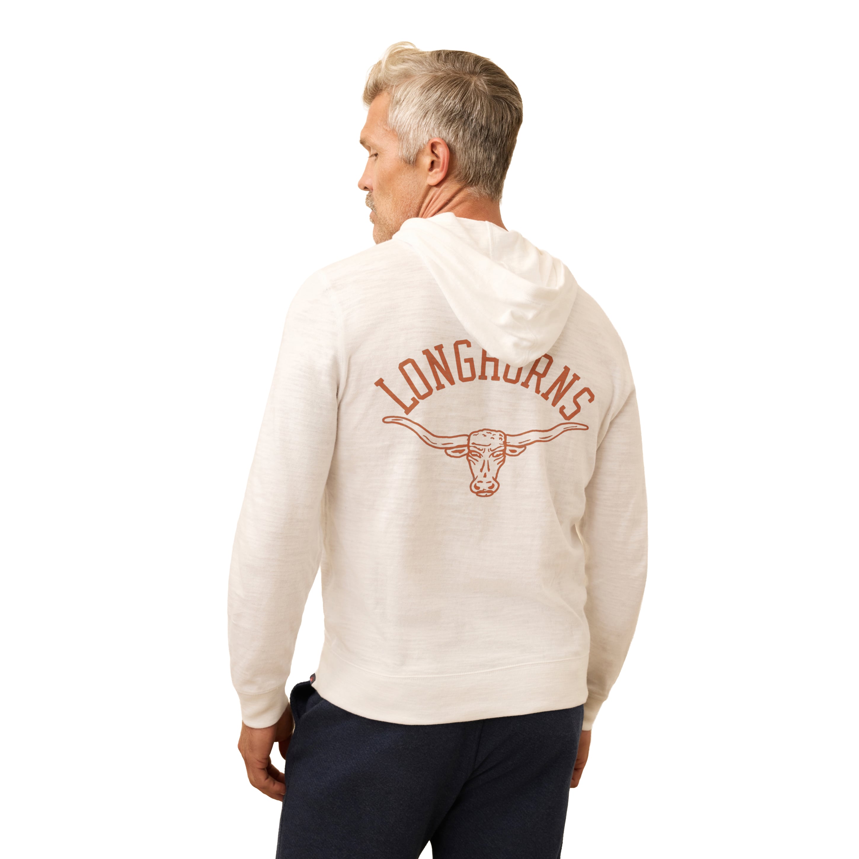 Sweat à capuche FAHERTY blanc Texas Longhorns pour homme