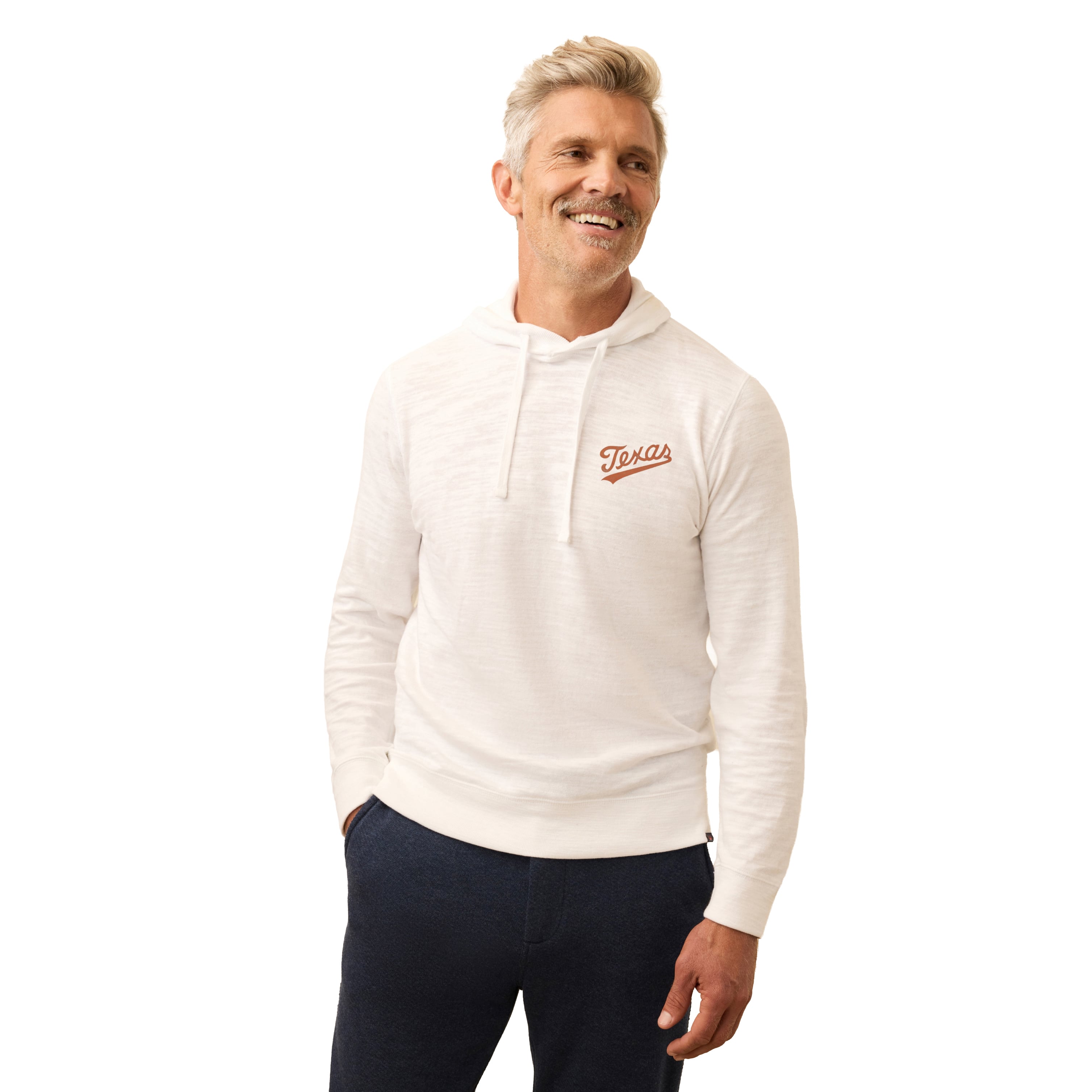 Sweat à capuche FAHERTY blanc Texas Longhorns pour homme
