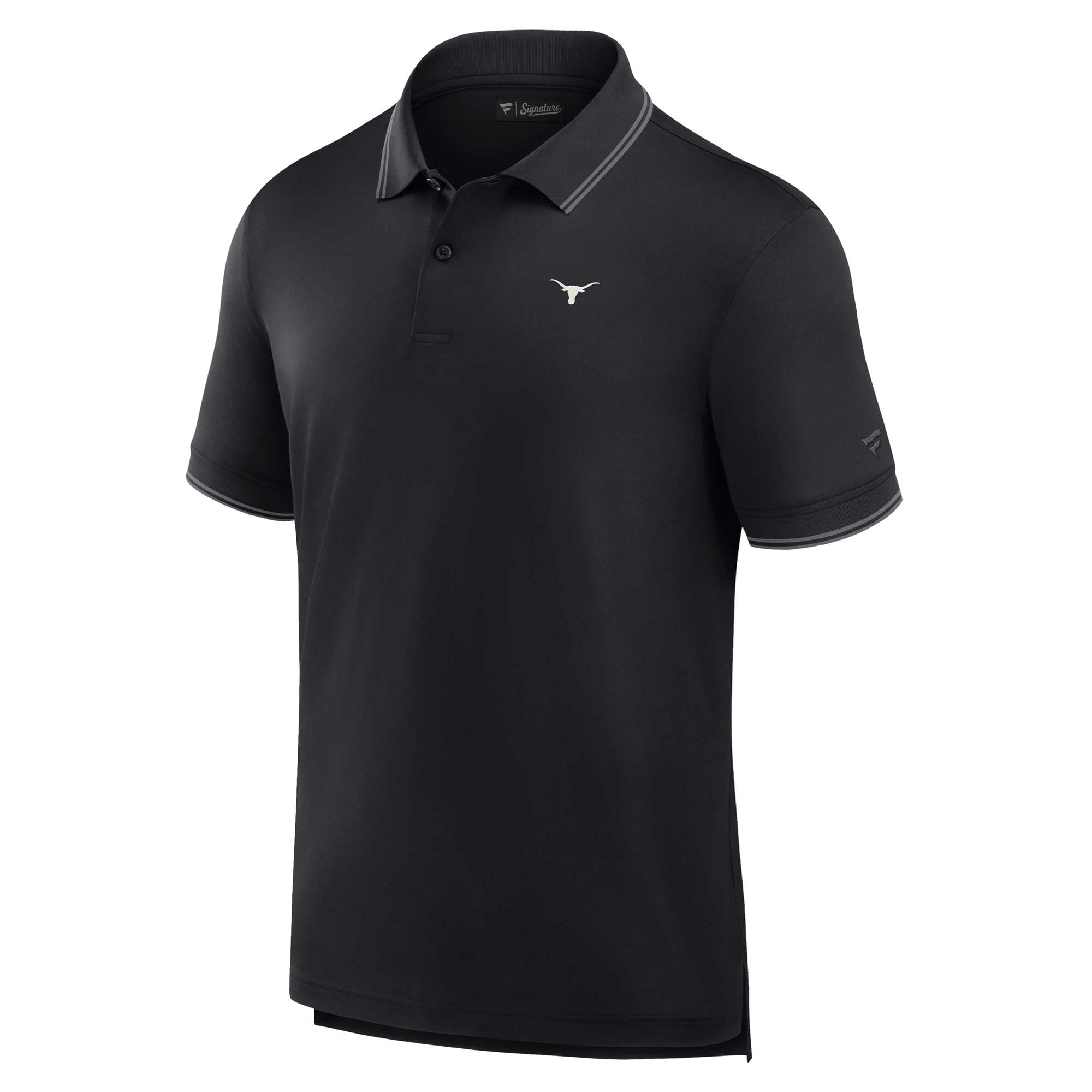 Polo piqué noir Texas Longhorns Front Office Fanatics pour hommes