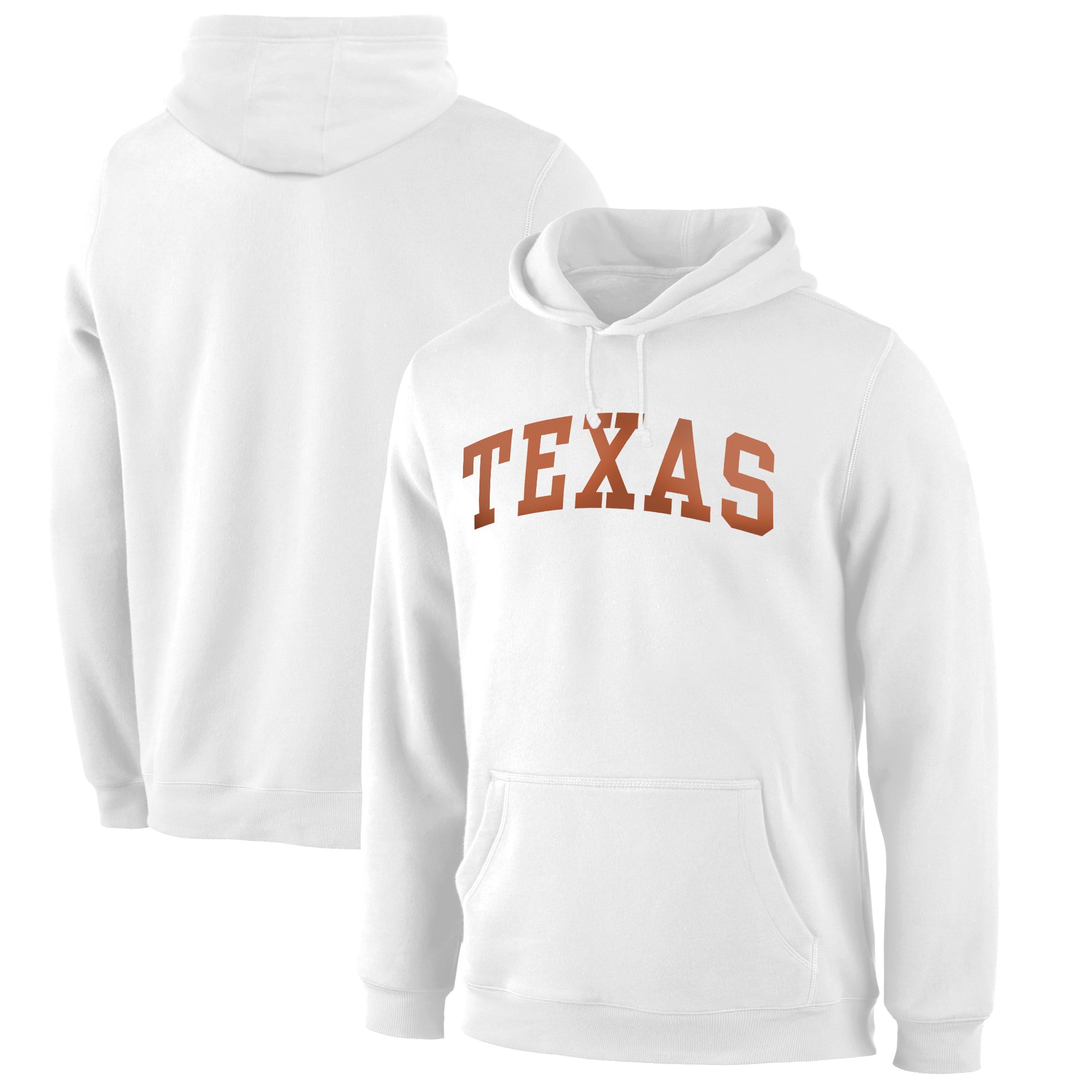 Men's Fanatics White Texas Longhorns Basic Arch Pullover Hoodie