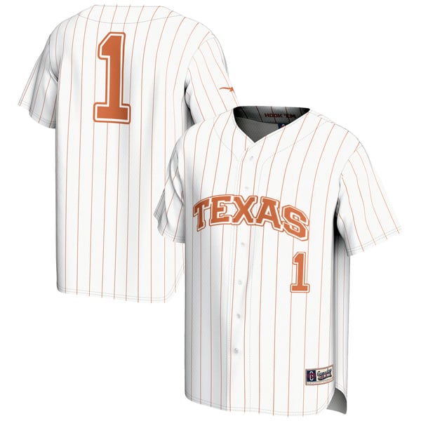 Men’s GameDay Greats #1 White Texas Longhorns Lightweight Baseball Jersey