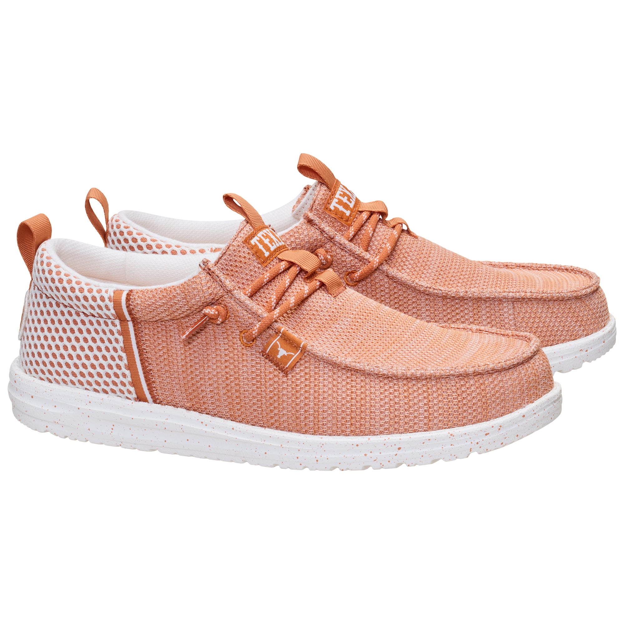Men's Hey Dude Texas Orange Longhorns Wally Stretch Sox Shoes